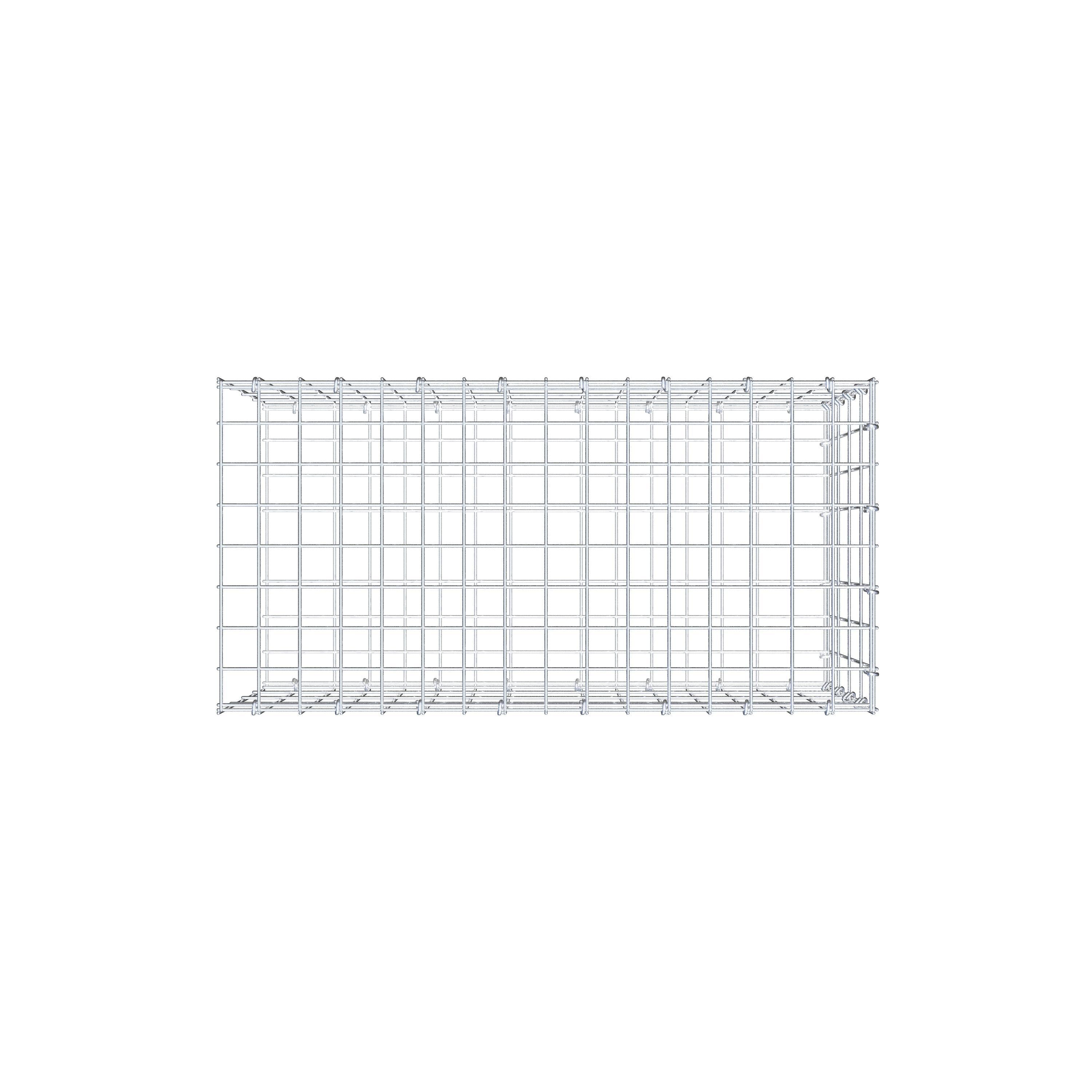 Gabion monté type 2 80 cm x 40 cm x 40 cm, maille 5 cm x 10 cm, anneau en C