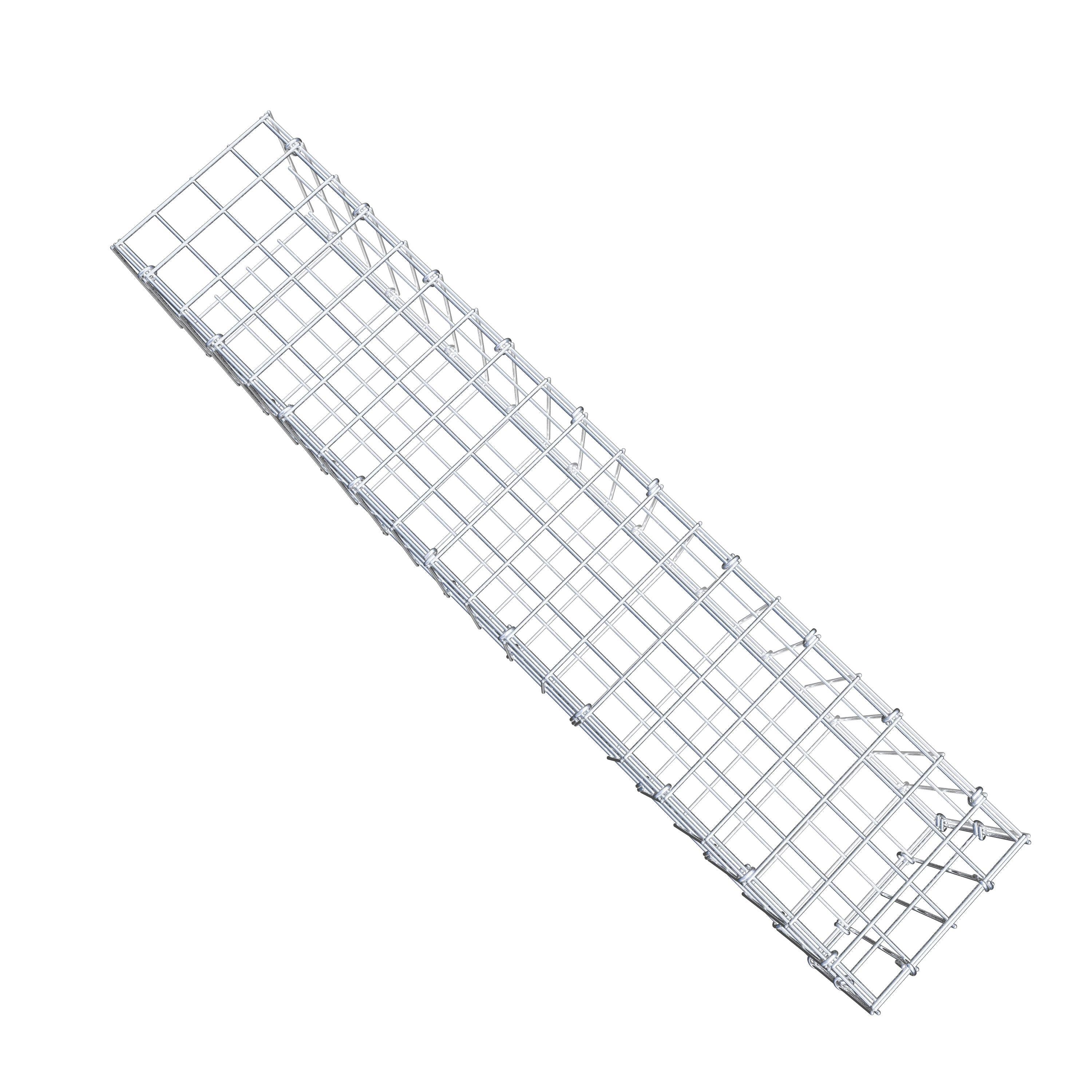 Gabion monté type 2 100 cm x 20 cm x 20 cm, maille 5 cm x 10 cm, anneau en C