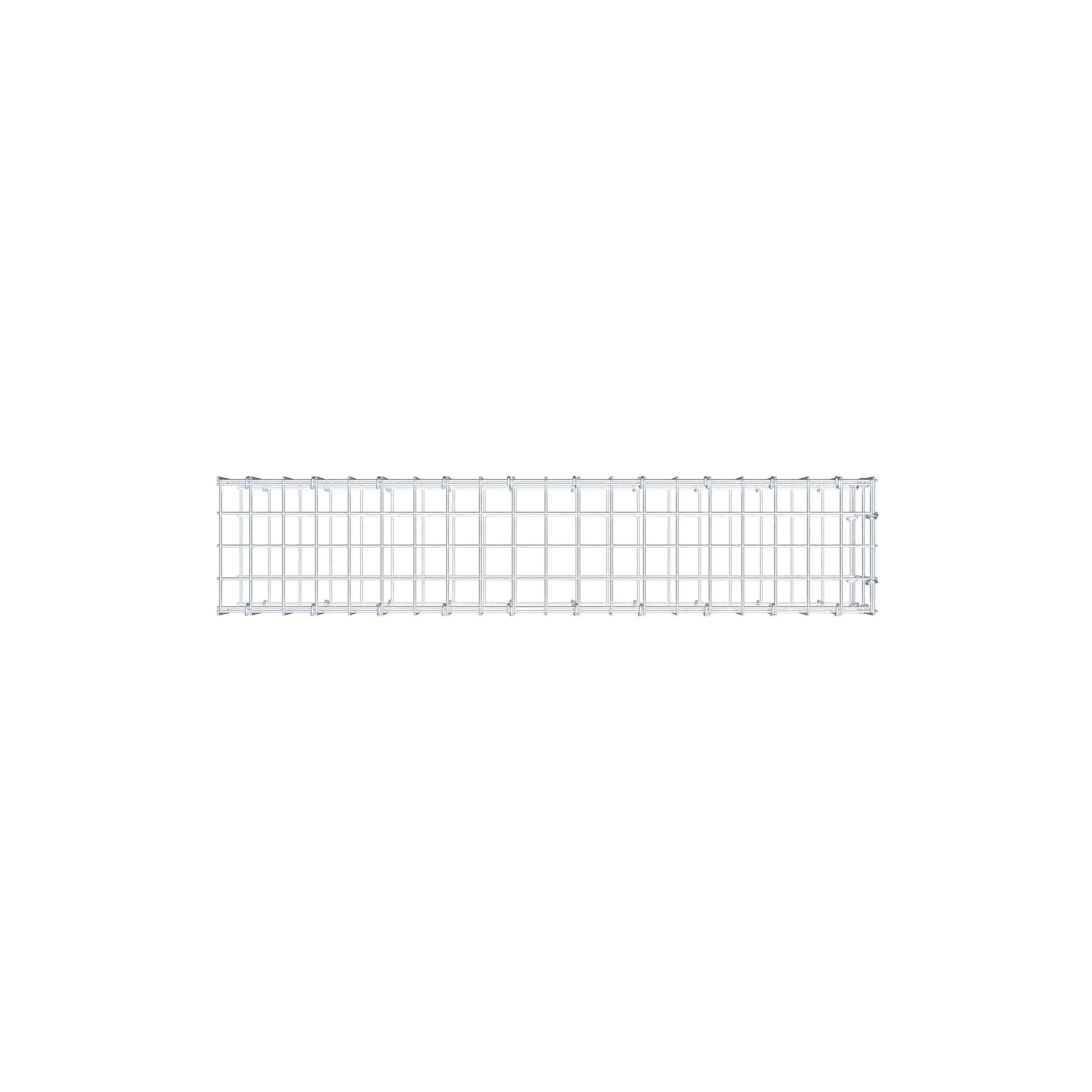 Gabion monté type 2 100 cm x 20 cm x 20 cm, maille 5 cm x 10 cm, anneau en C