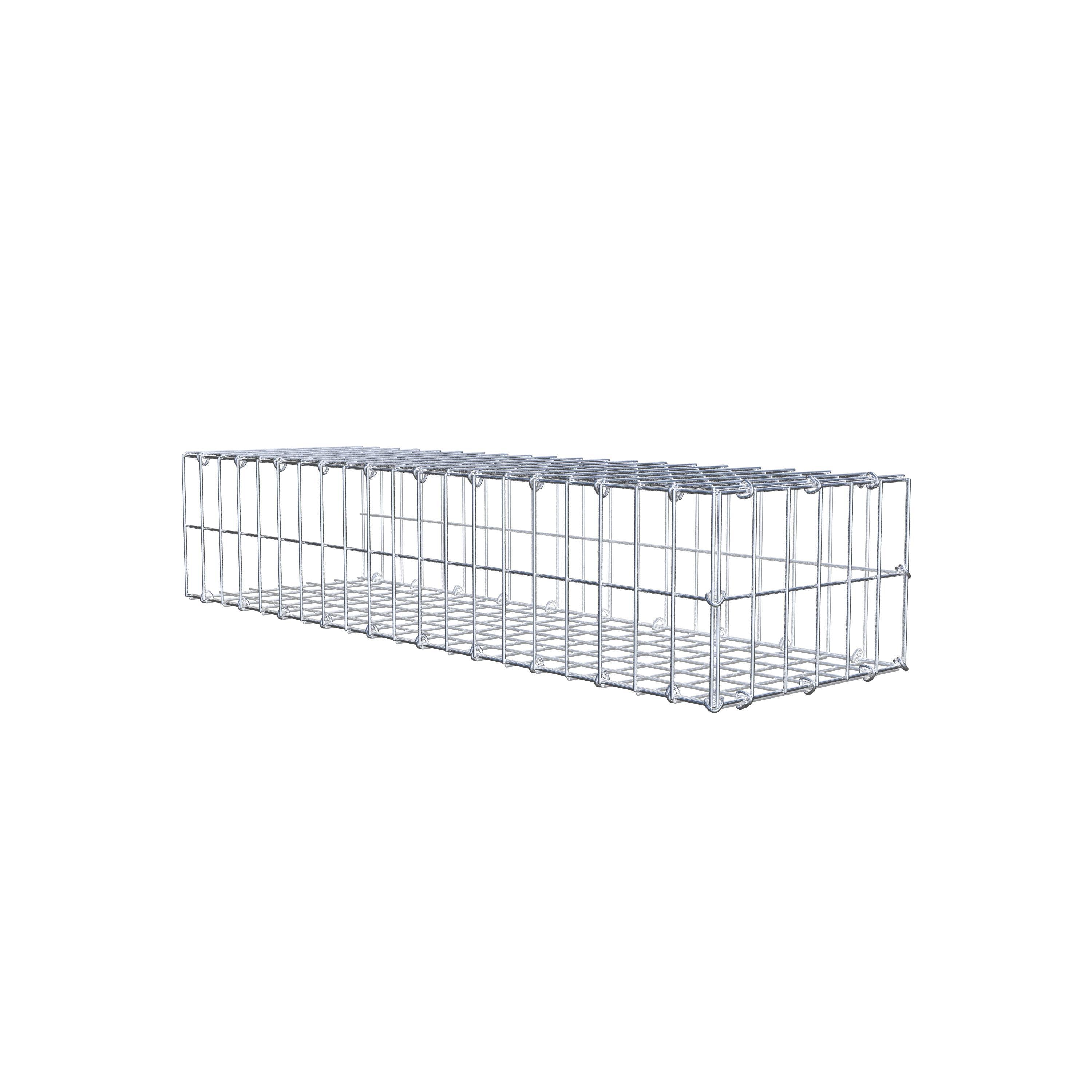 Gabion monté type 2 100 cm x 20 cm x 30 cm, maille 5 cm x 10 cm, anneau en C