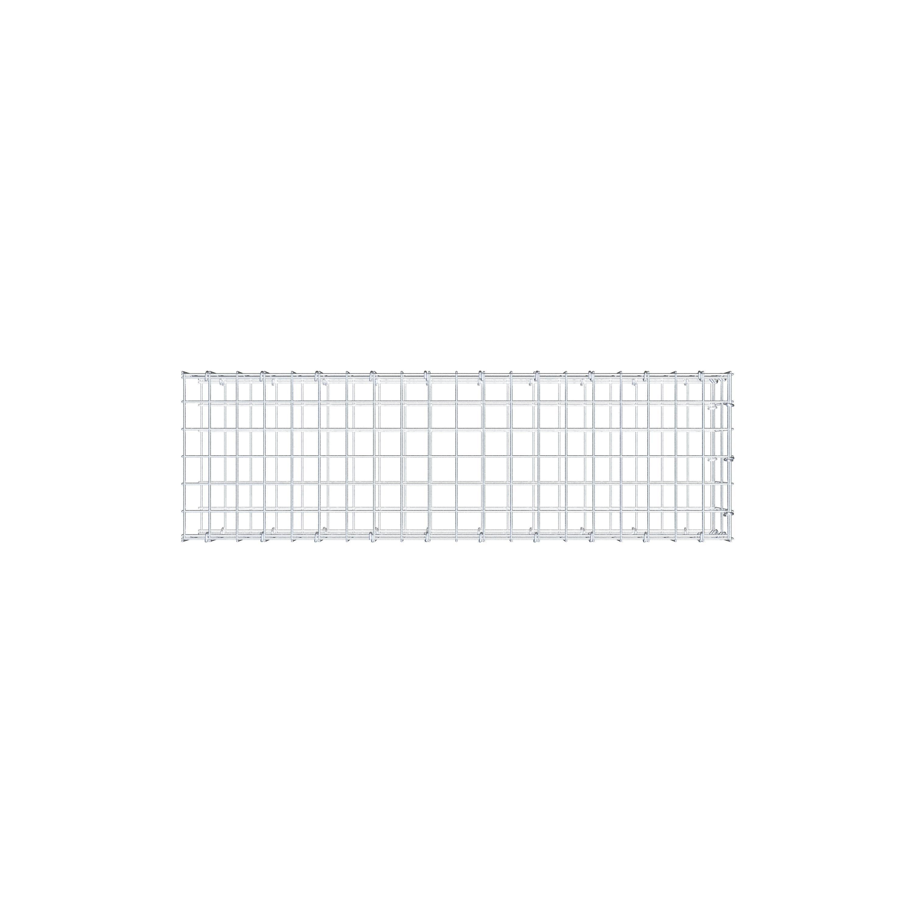 Gabion monté type 2 100 cm x 20 cm x 30 cm, maille 5 cm x 10 cm, anneau en C