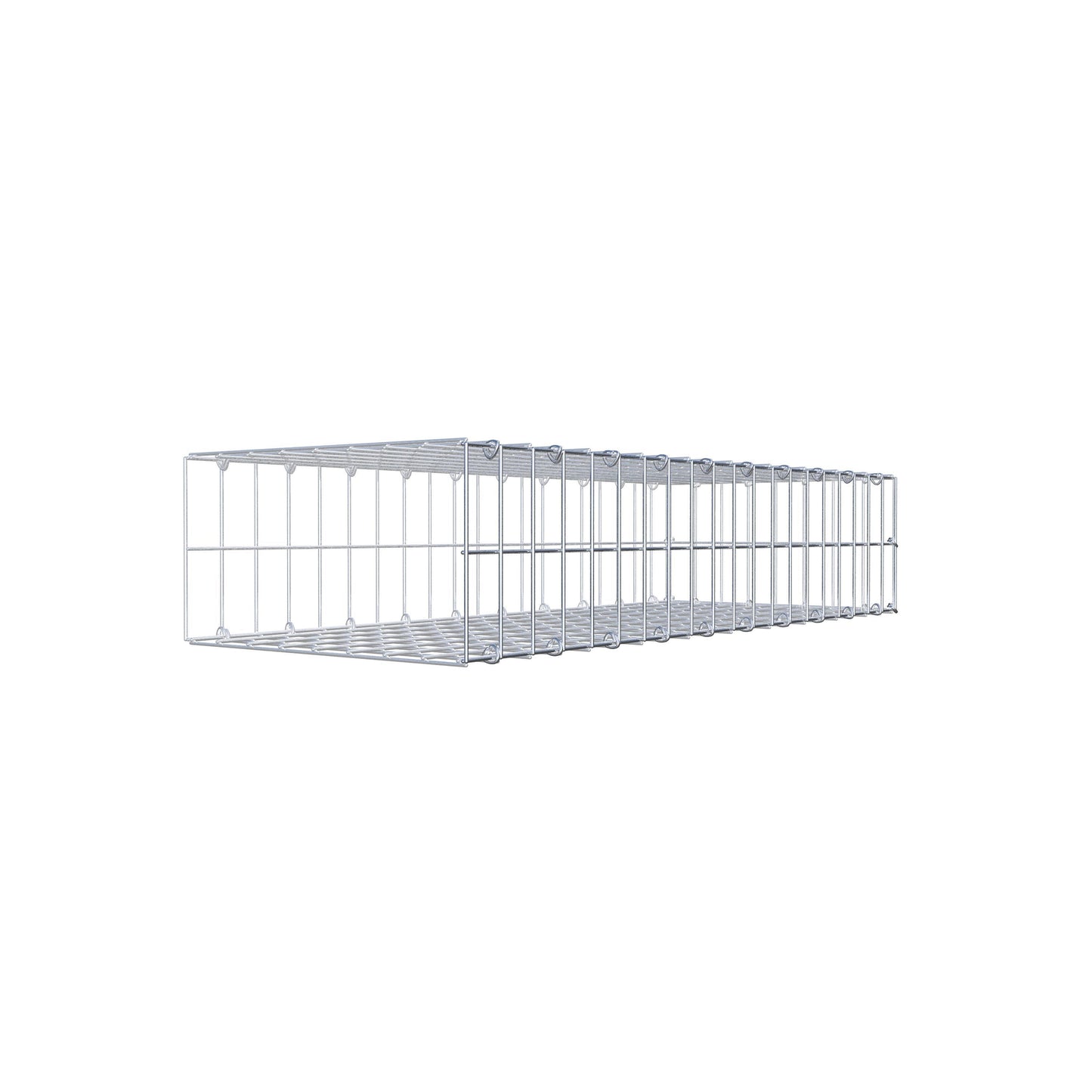 Anbaugabione Typ 2 100 cm x 20 cm x 40 cm, Maschenweite 5 cm x 10 cm, C-Ring