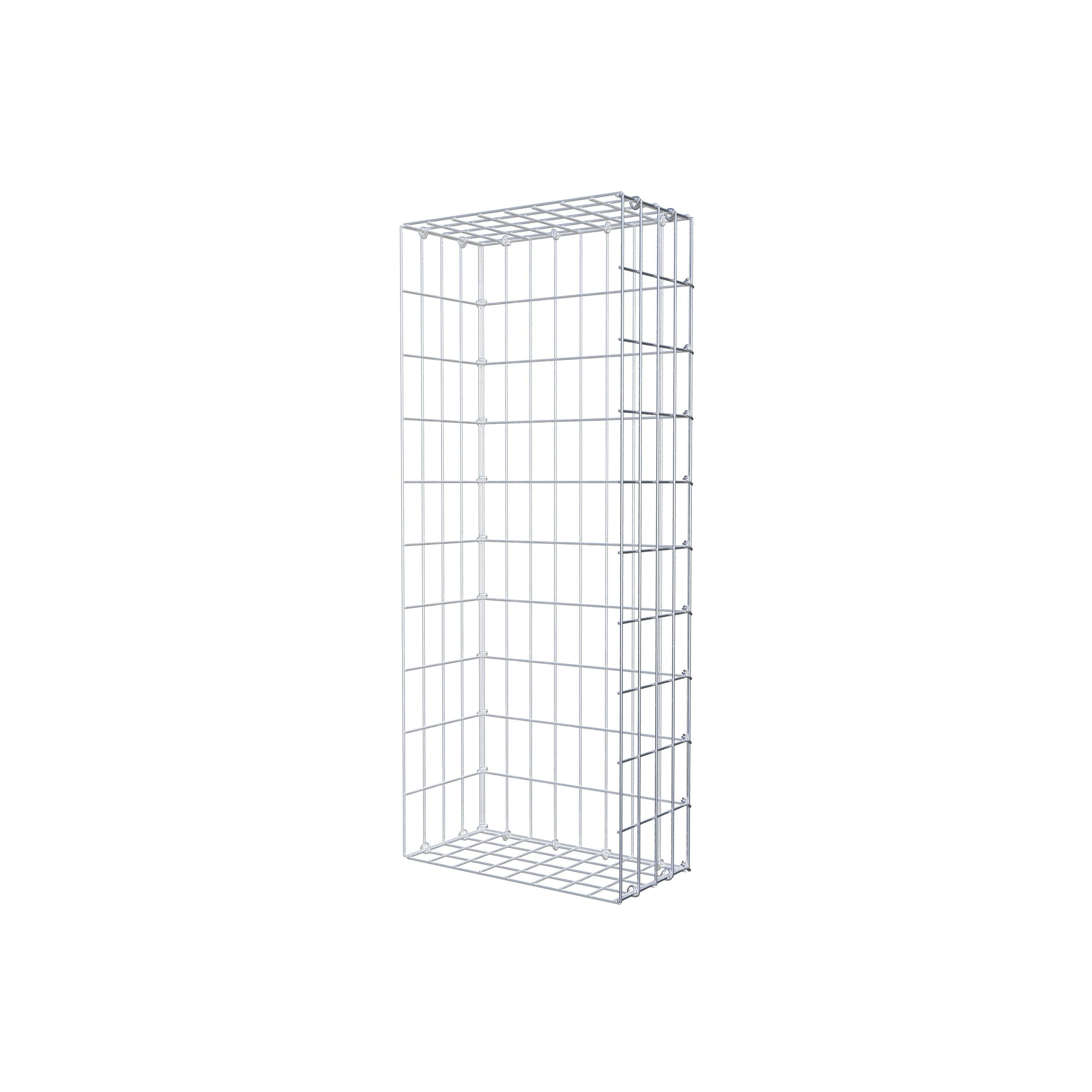 Gabion monté type 2 100 cm x 20 cm x 40 cm, maille 5 cm x 10 cm, anneau en C