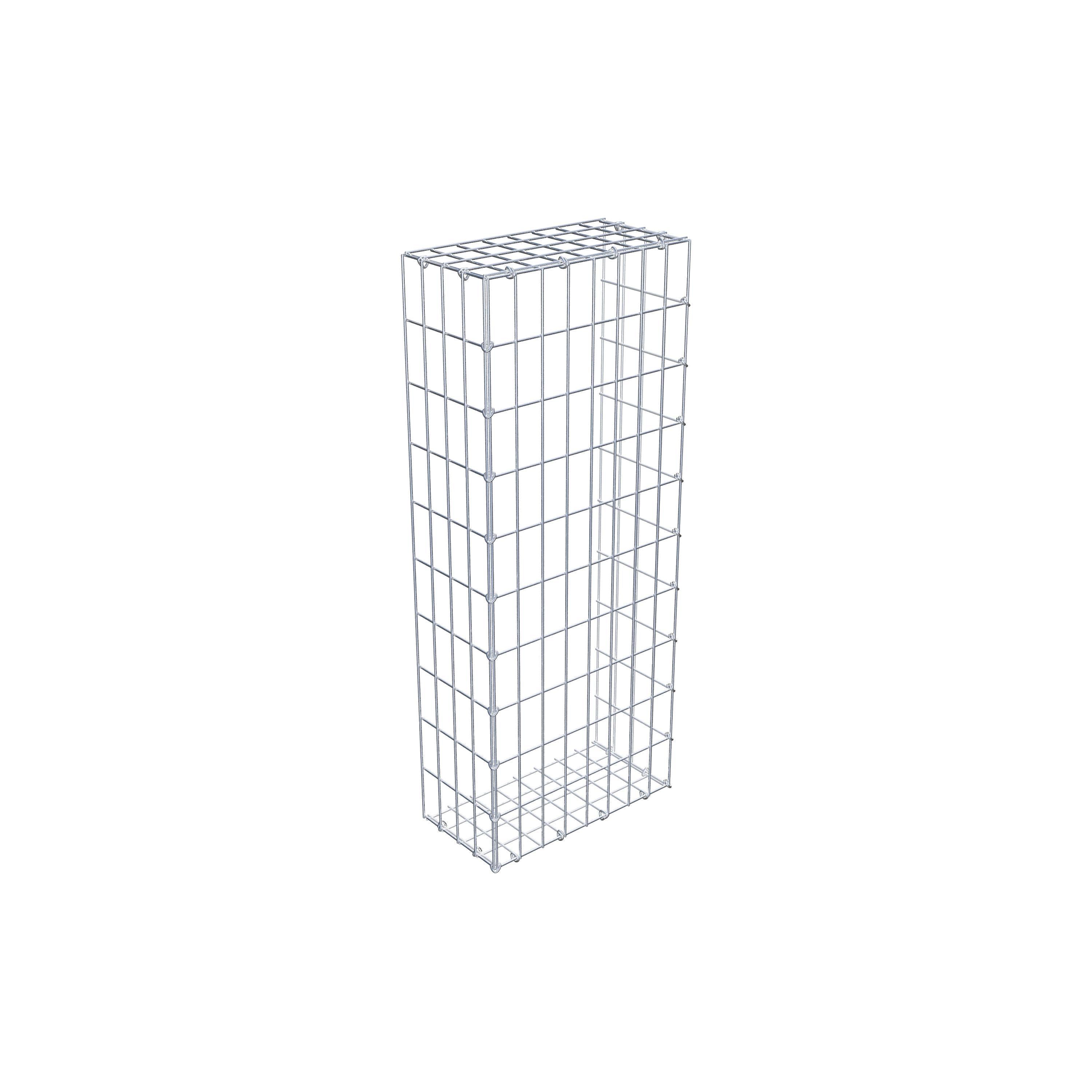 Gabion monté type 2 100 cm x 20 cm x 40 cm, maille 5 cm x 10 cm, anneau en C