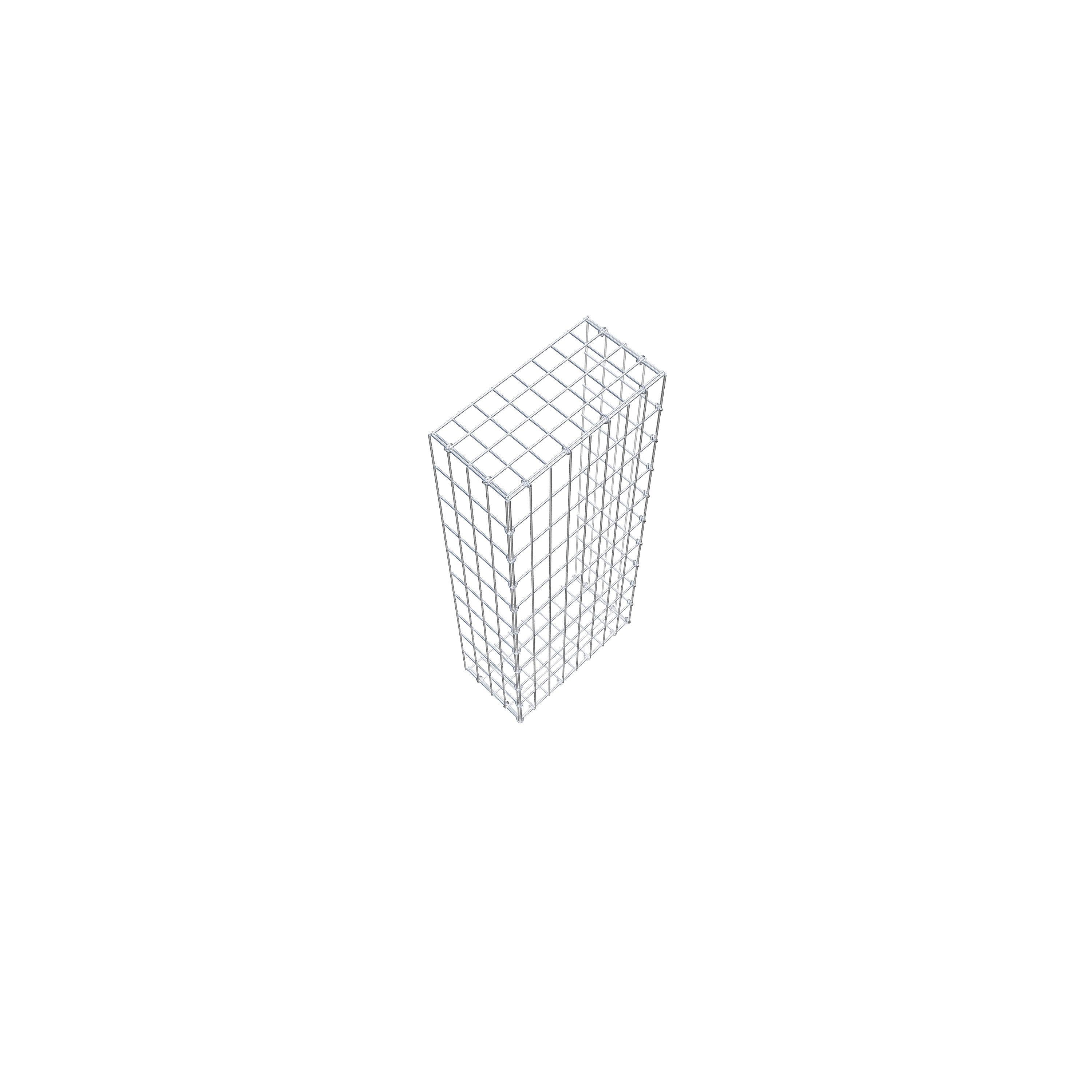 Gabion monté type 2 100 cm x 20 cm x 40 cm, maille 5 cm x 10 cm, anneau en C