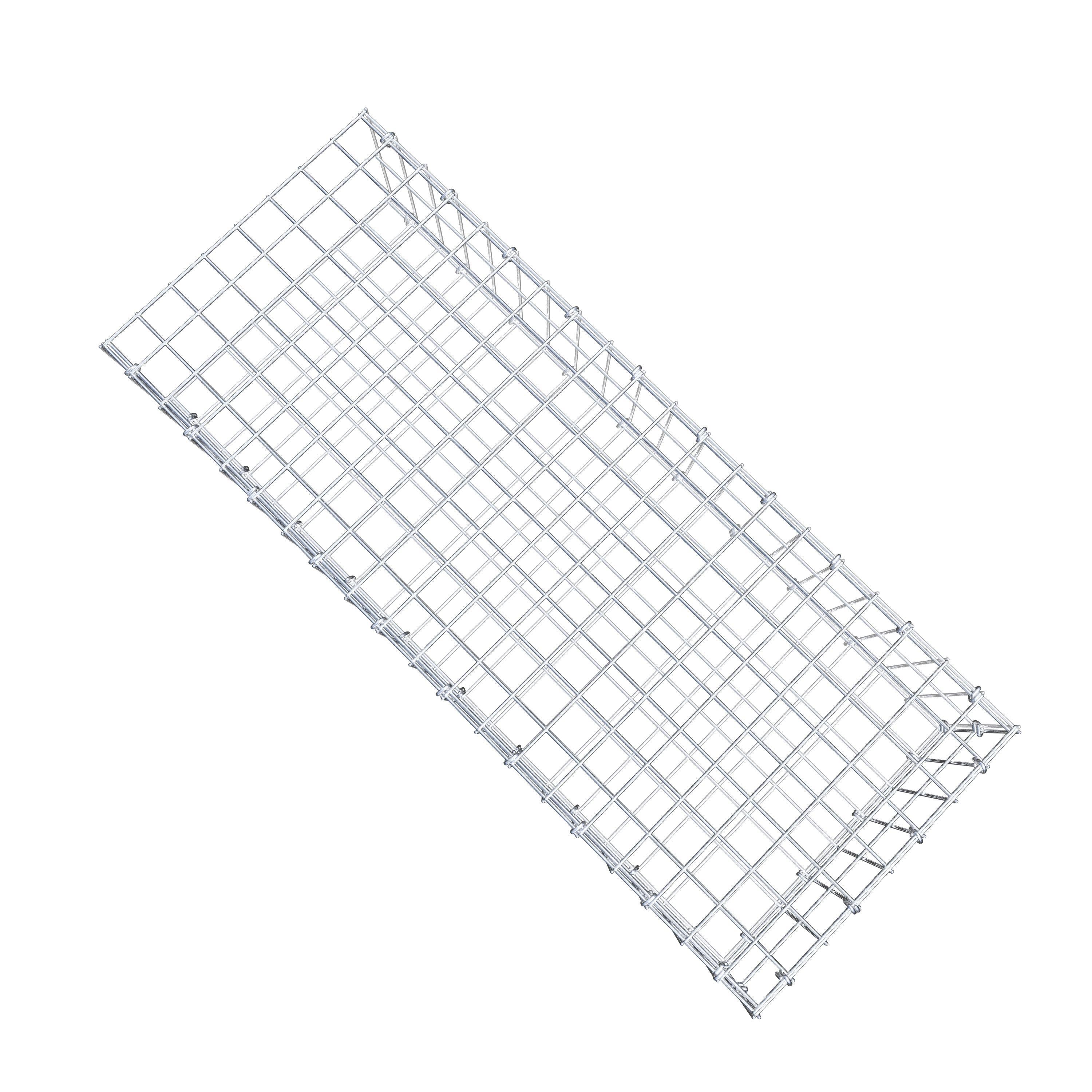 Gabion monté type 2 100 cm x 20 cm x 40 cm, maille 5 cm x 10 cm, anneau en C