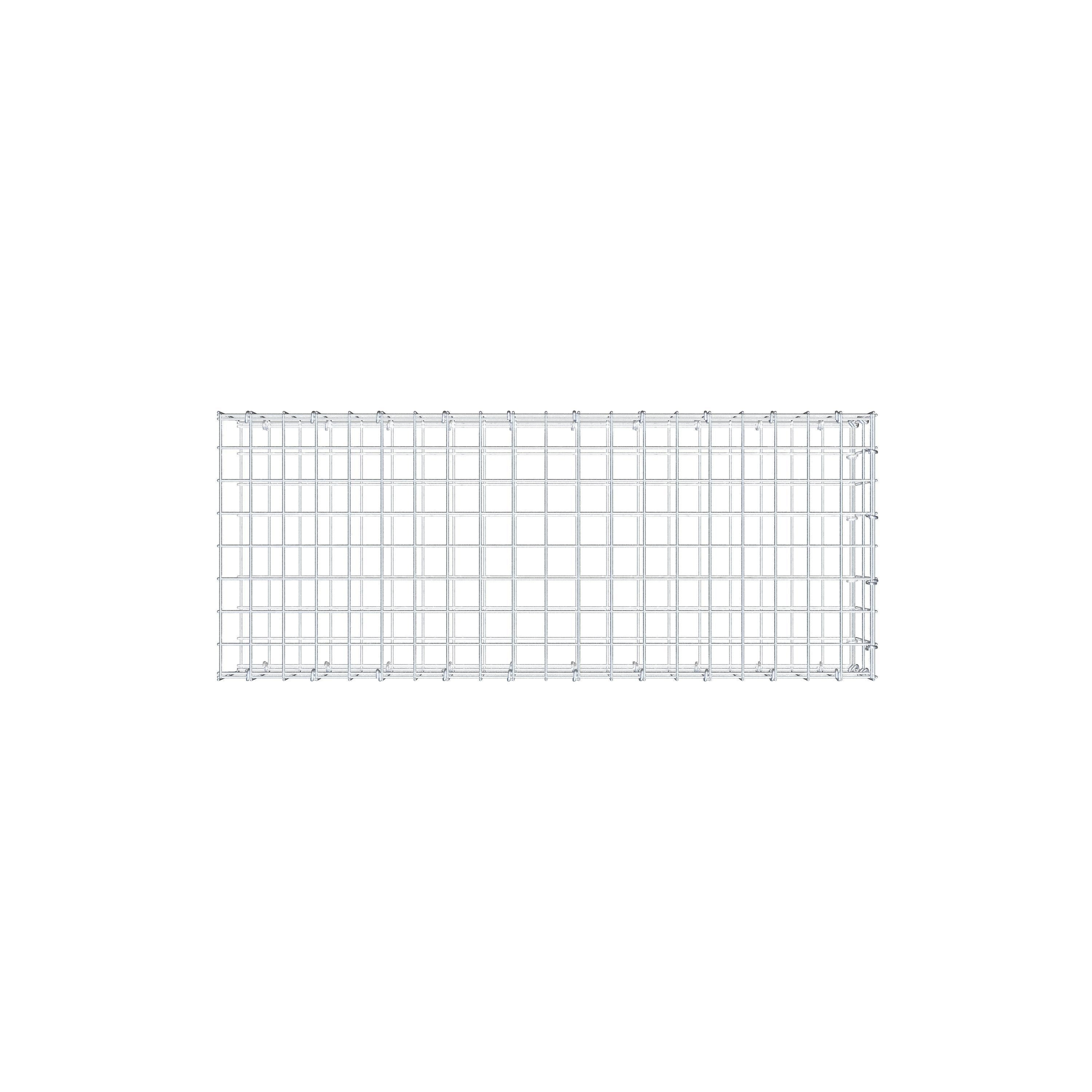 Gabion monté type 2 100 cm x 20 cm x 40 cm, maille 5 cm x 10 cm, anneau en C