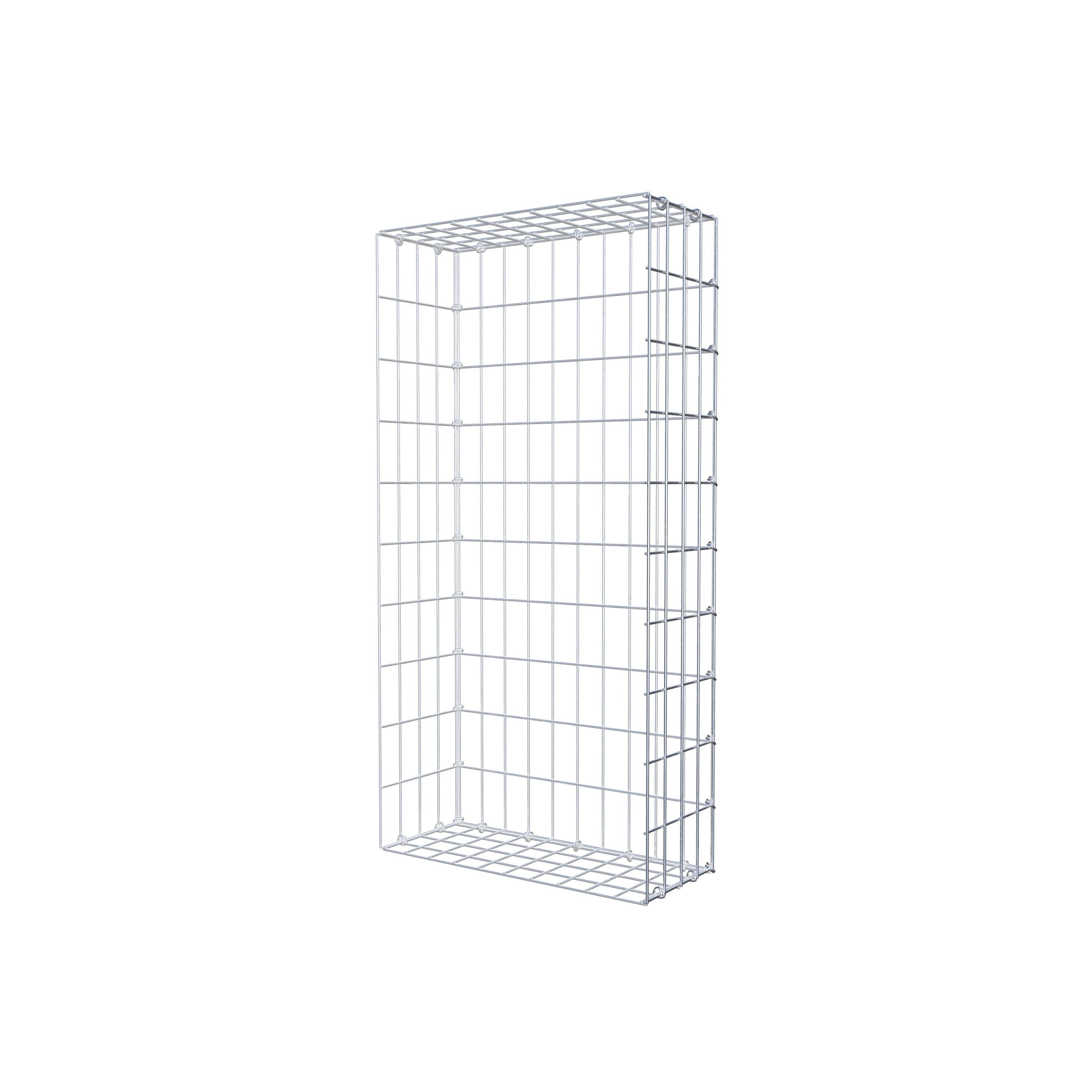 Gabion monté type 2 100 cm x 20 cm x 50 cm, maille 5 cm x 10 cm, anneau en C