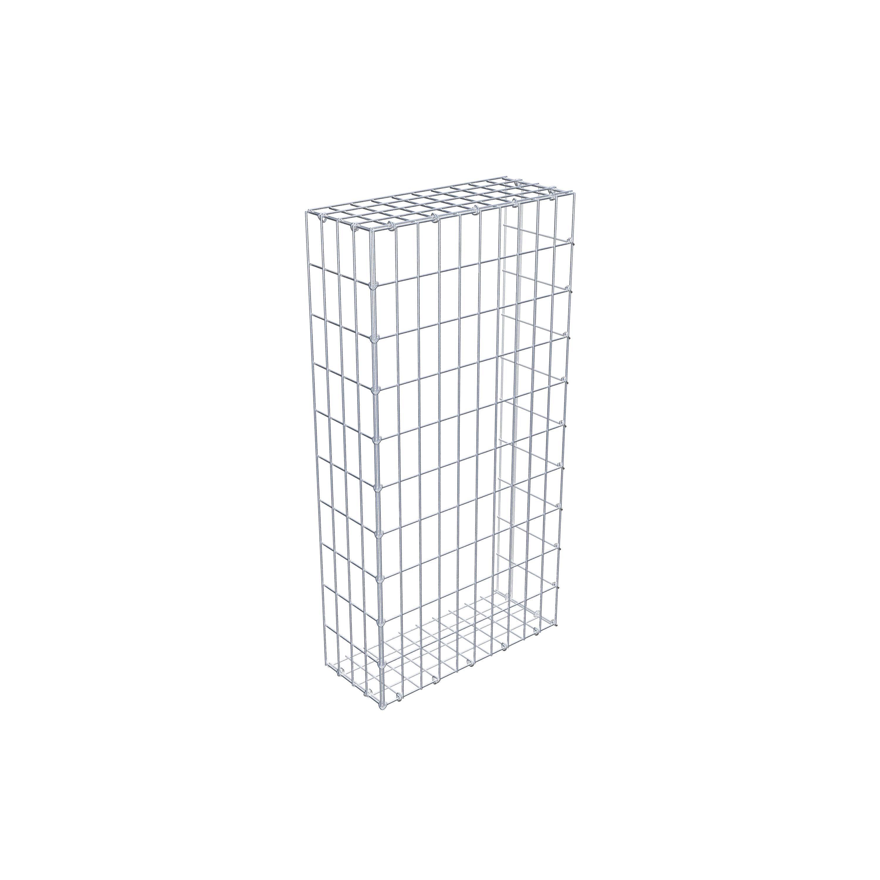 Gabion monté type 2 100 cm x 20 cm x 50 cm, maille 5 cm x 10 cm, anneau en C