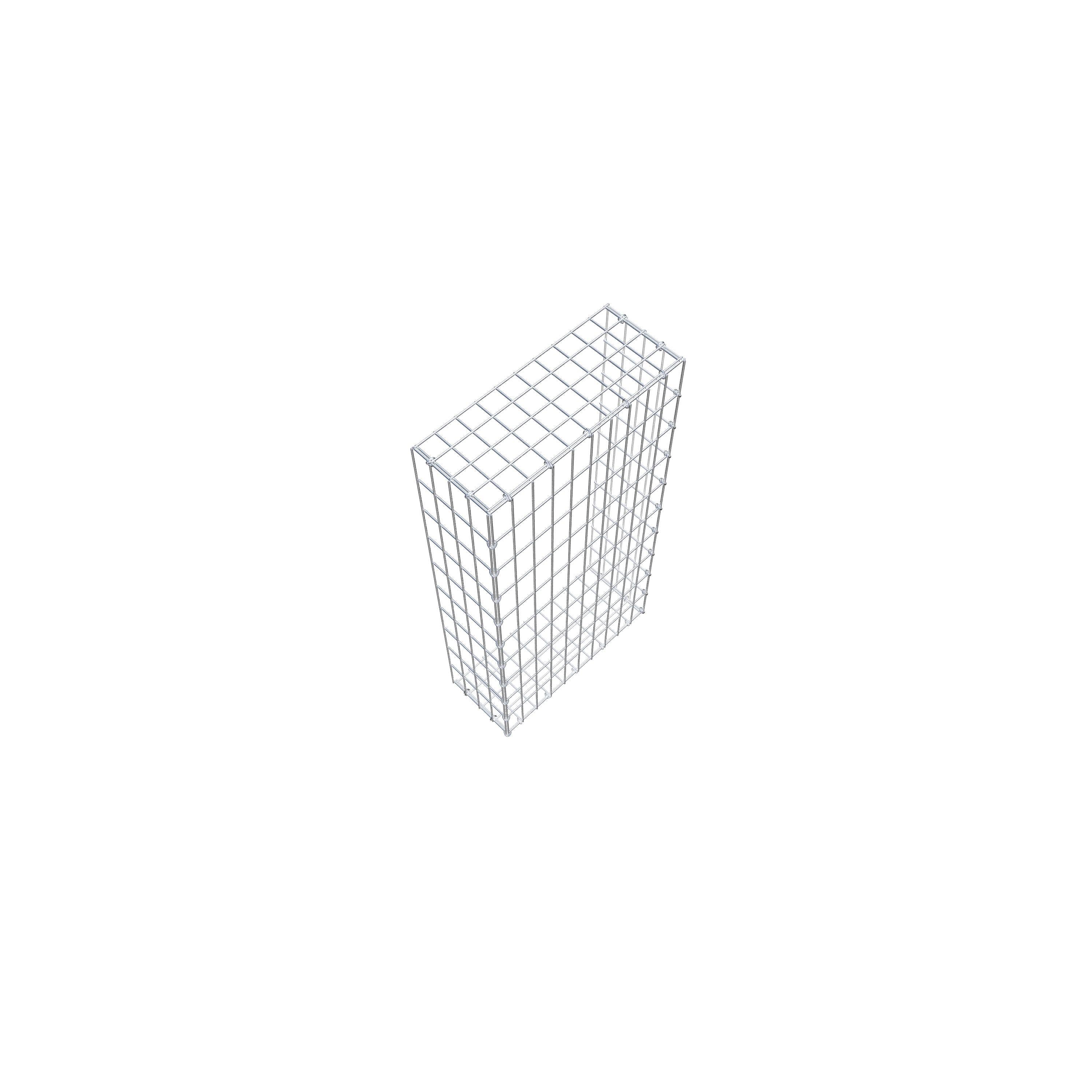 Gabion monté type 2 100 cm x 20 cm x 50 cm, maille 5 cm x 10 cm, anneau en C