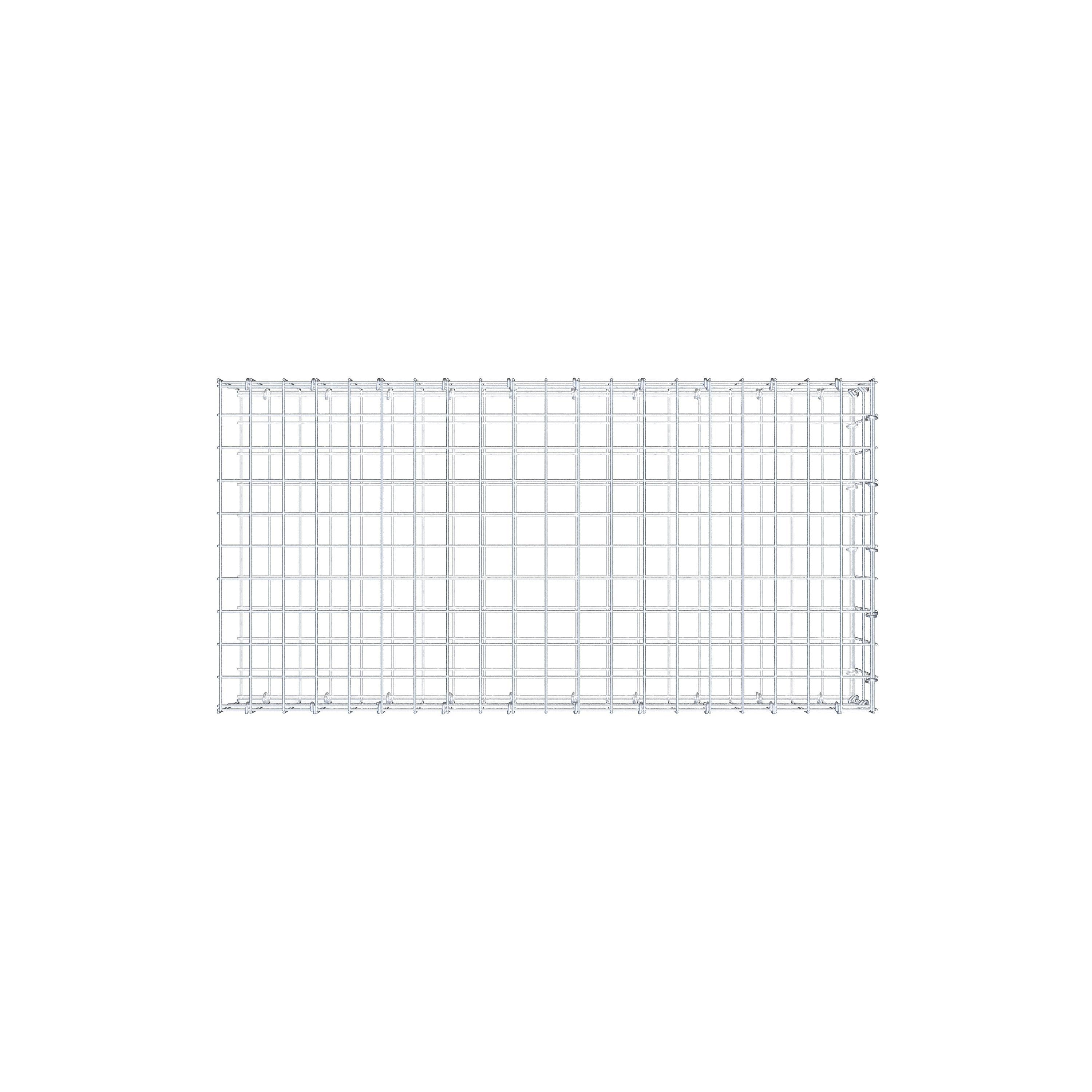 Gabion monté type 2 100 cm x 20 cm x 50 cm, maille 5 cm x 10 cm, anneau en C