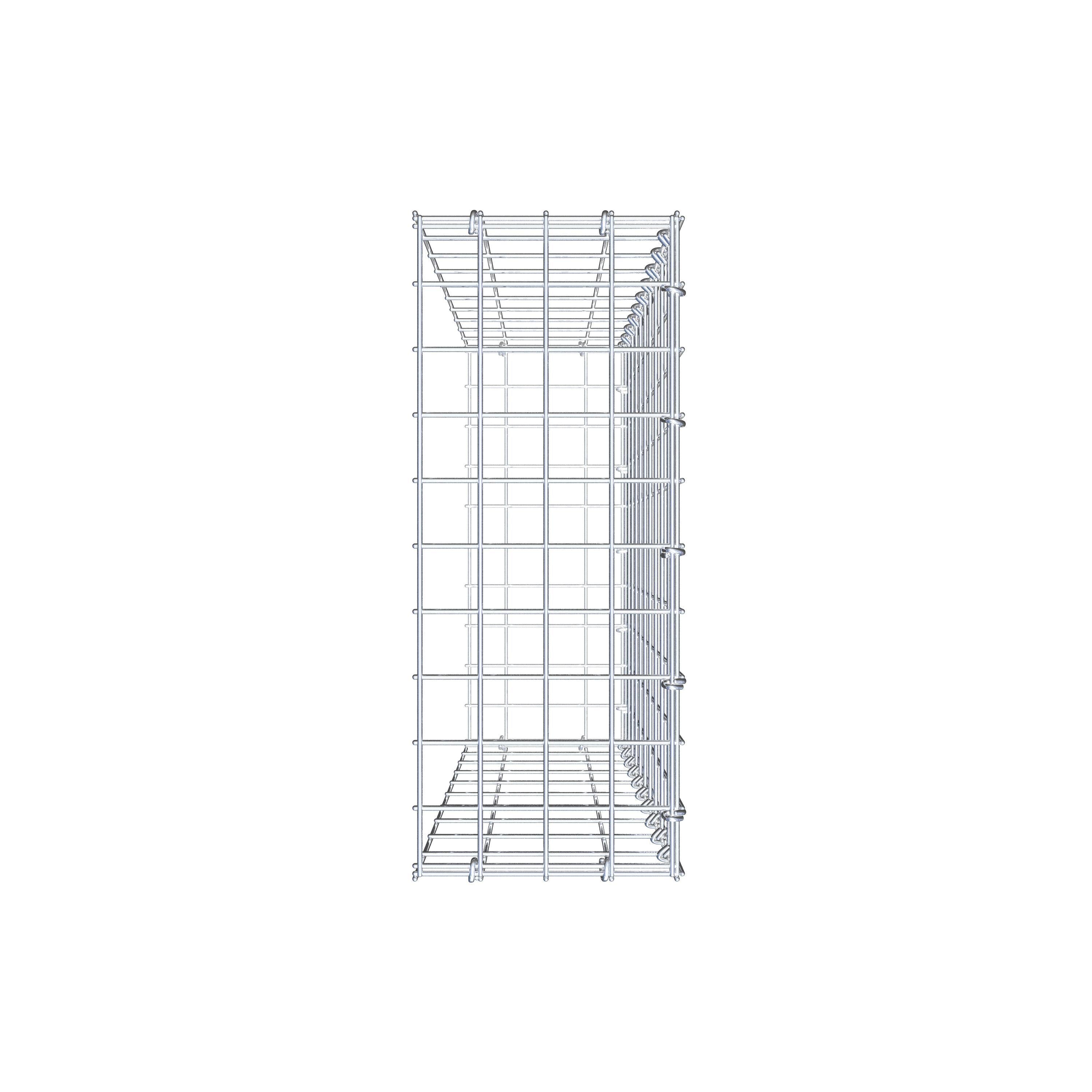 Gabion monté type 2 100 cm x 20 cm x 50 cm, maille 5 cm x 10 cm, anneau en C