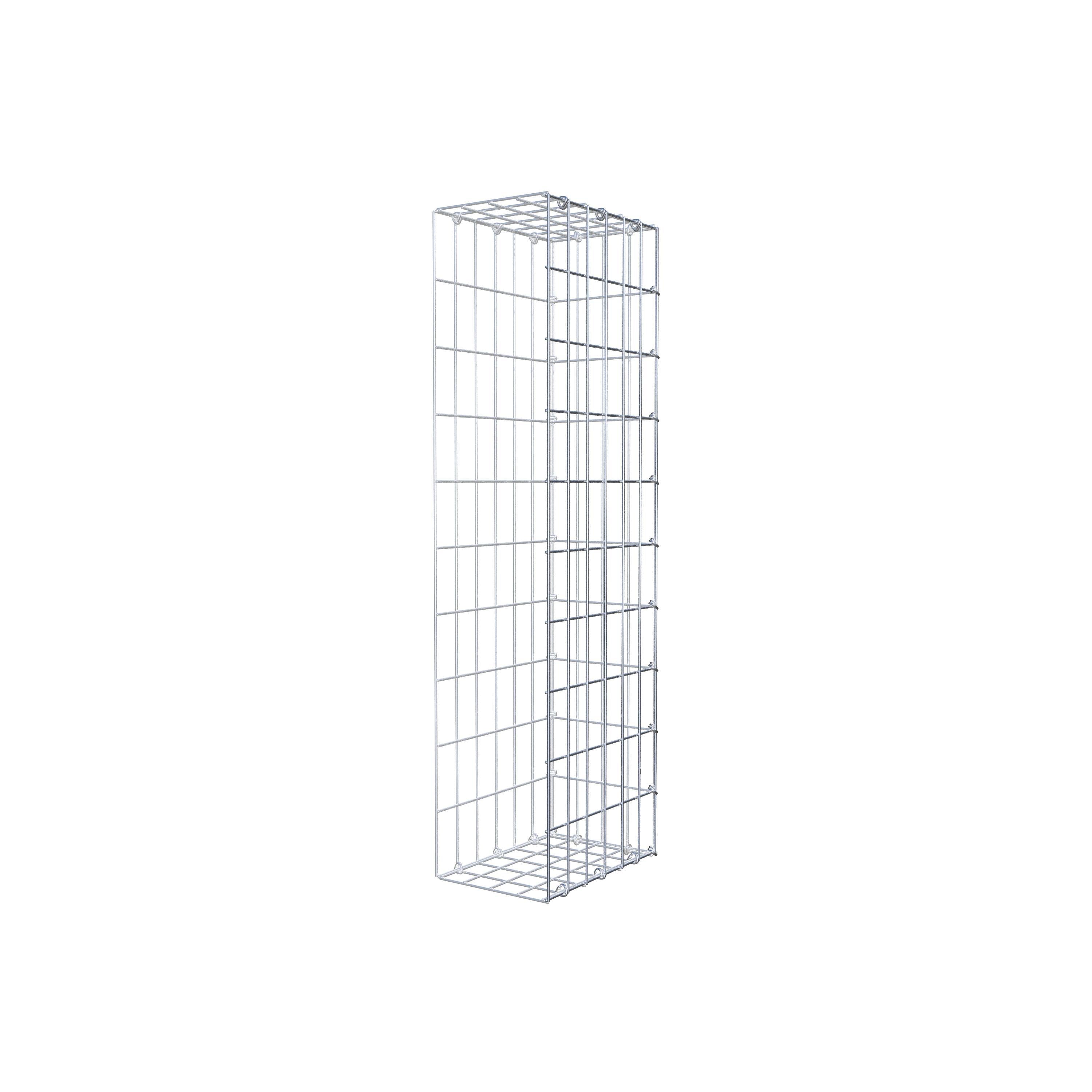 Gabion monté type 2 100 cm x 30 cm x 20 cm, maille 5 cm x 10 cm, anneau en C