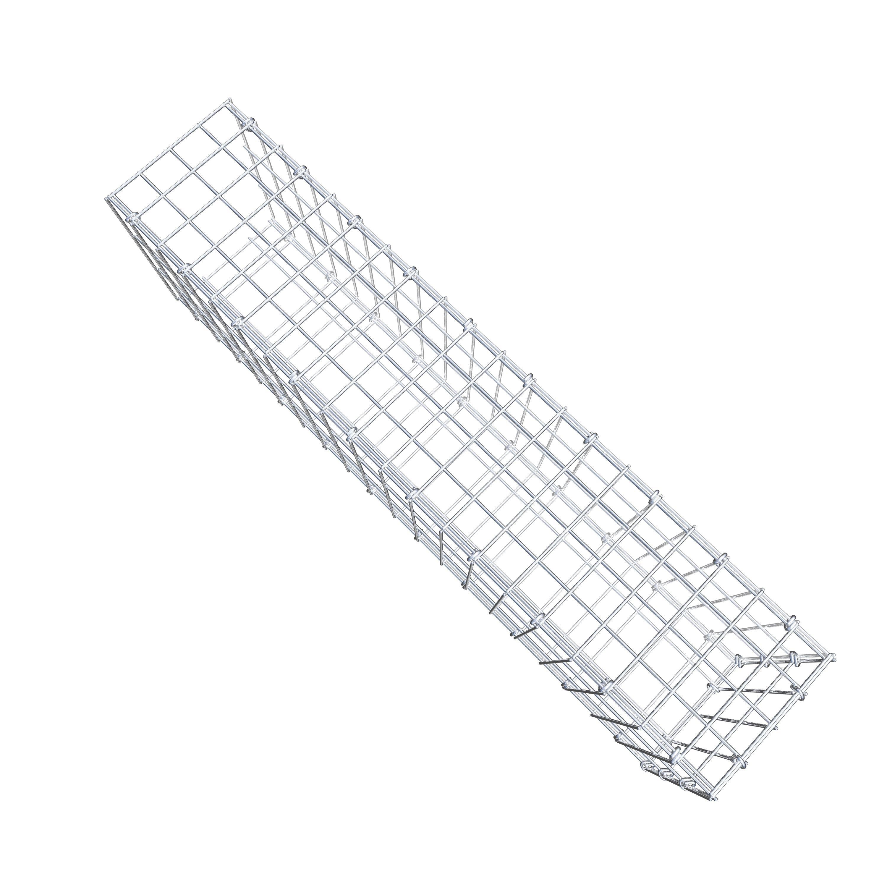 Gabion monté type 2 100 cm x 30 cm x 20 cm, maille 5 cm x 10 cm, anneau en C