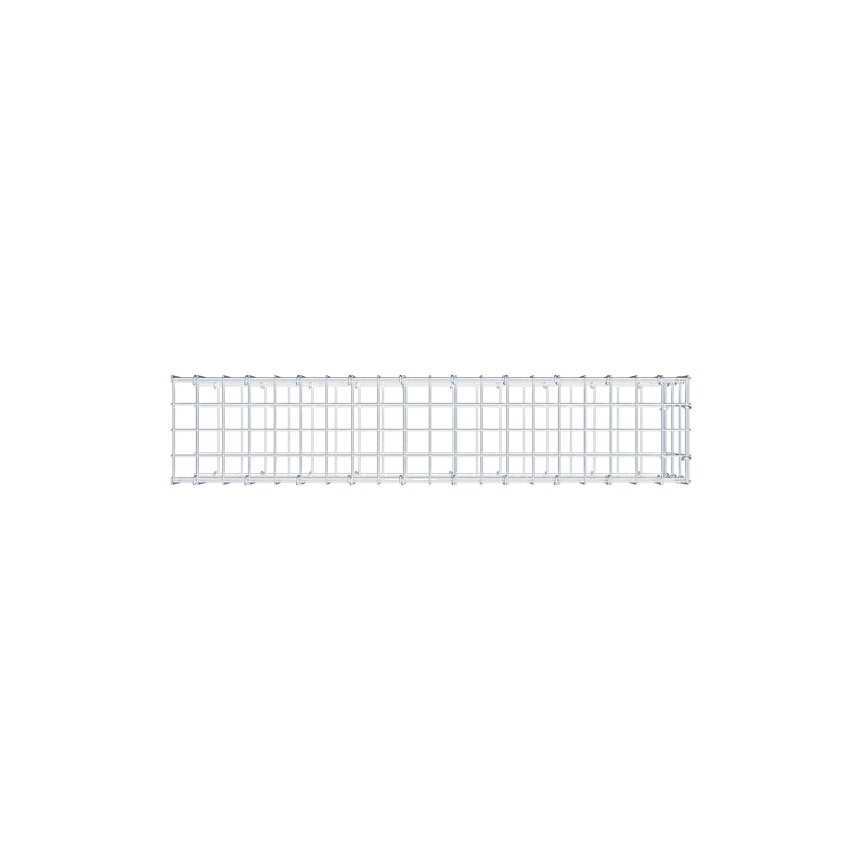 Gabion monté type 2 100 cm x 30 cm x 20 cm, maille 5 cm x 10 cm, anneau en C