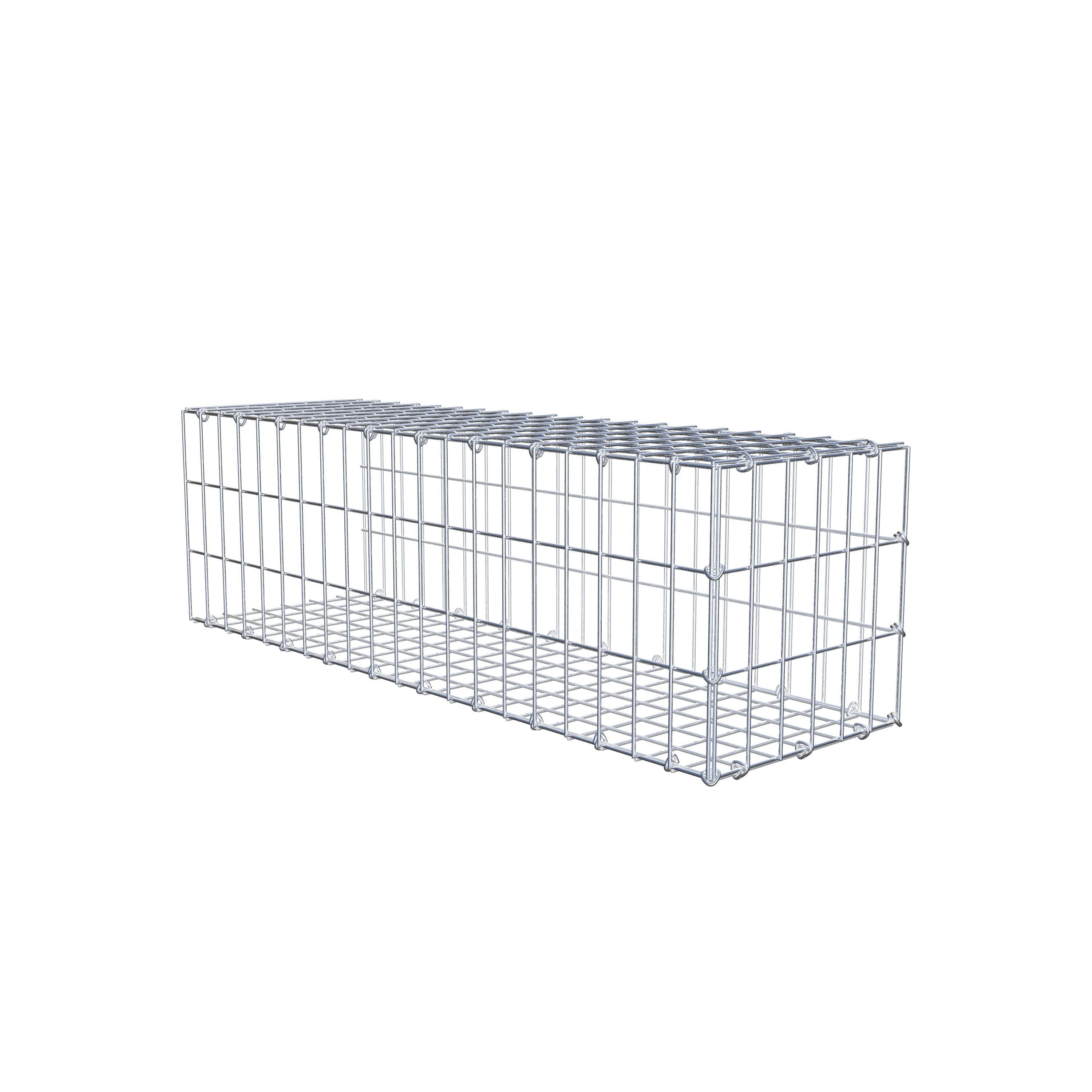 Gabion monté type 2 100 cm x 30 cm x 30 cm, maille 5 cm x 10 cm, anneau en C