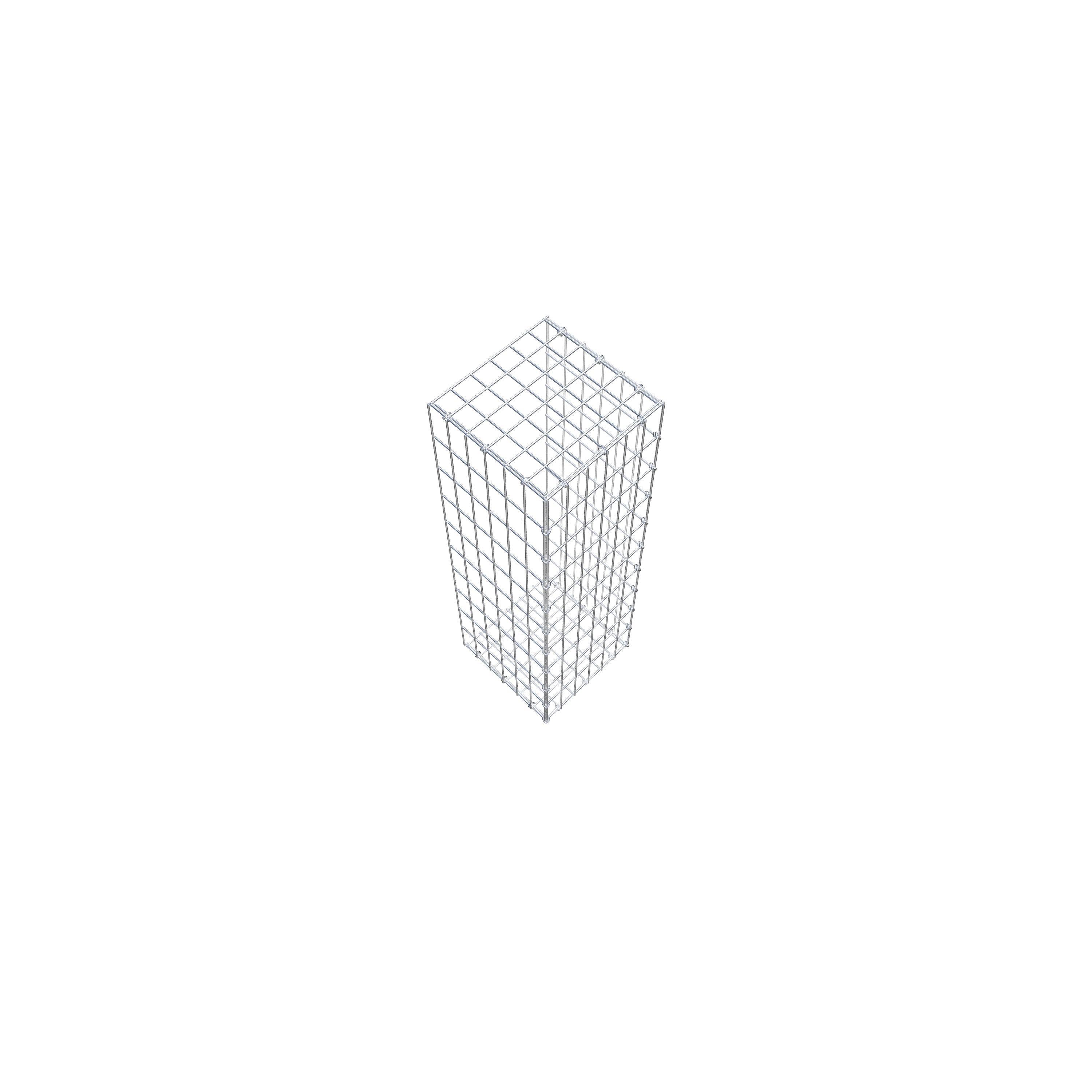 Gabion monté type 2 100 cm x 30 cm x 30 cm, maille 5 cm x 10 cm, anneau en C