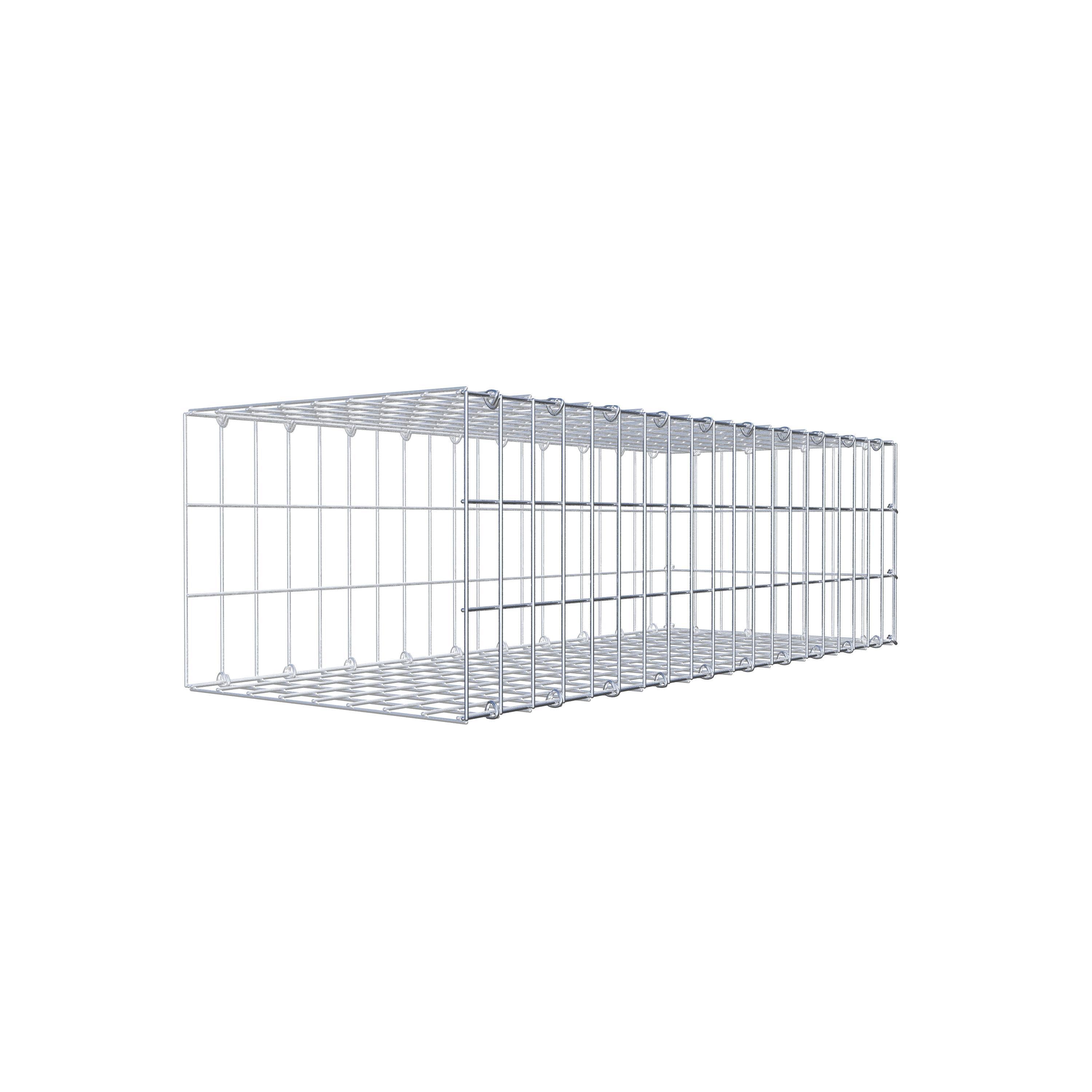 Gabion monté type 2 100 cm x 30 cm x 40 cm, maille 5 cm x 10 cm, anneau en C