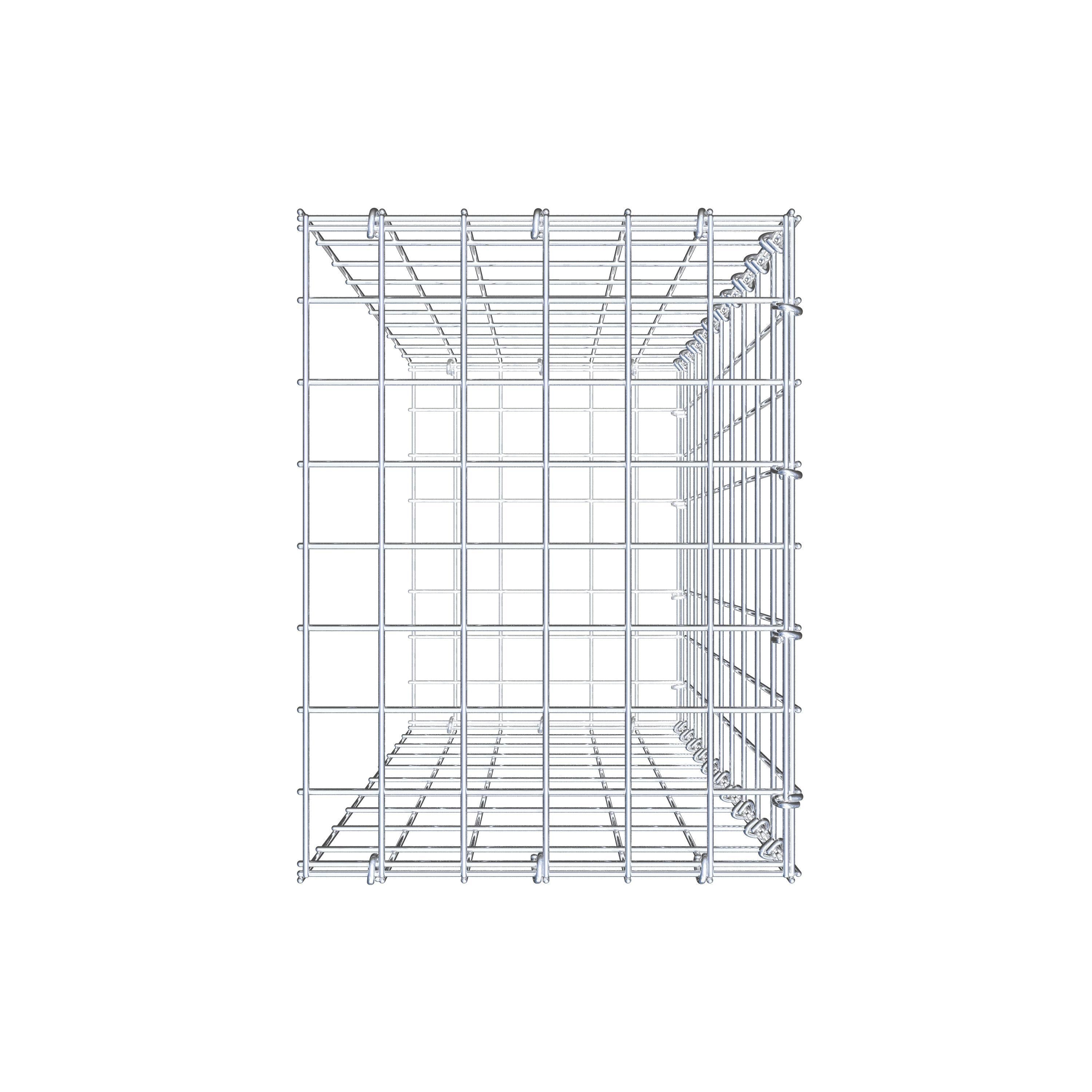 Gabion monté type 2 100 cm x 30 cm x 40 cm, maille 5 cm x 10 cm, anneau en C