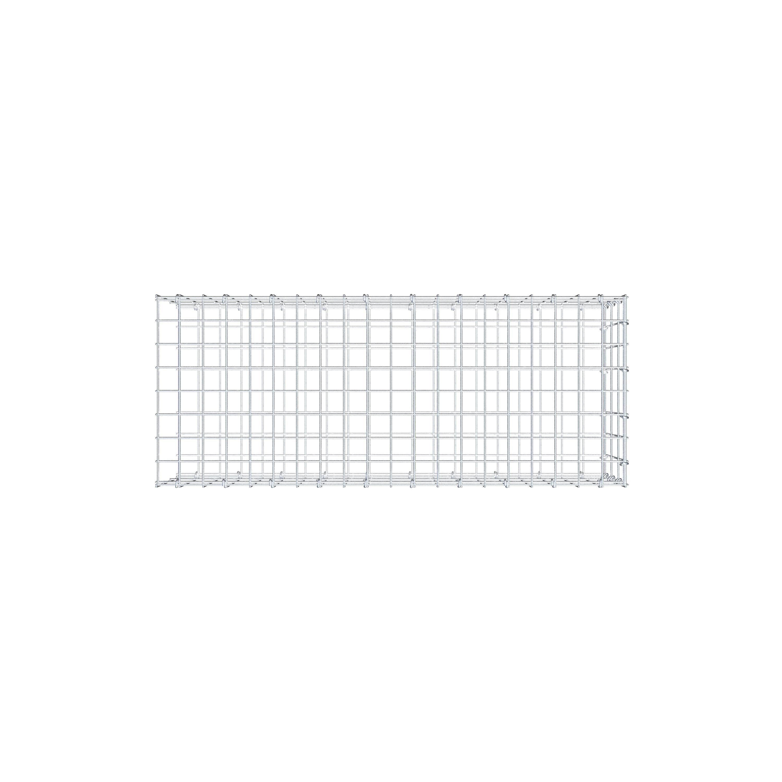 Gabion monté type 2 100 cm x 30 cm x 40 cm, maille 5 cm x 10 cm, anneau en C