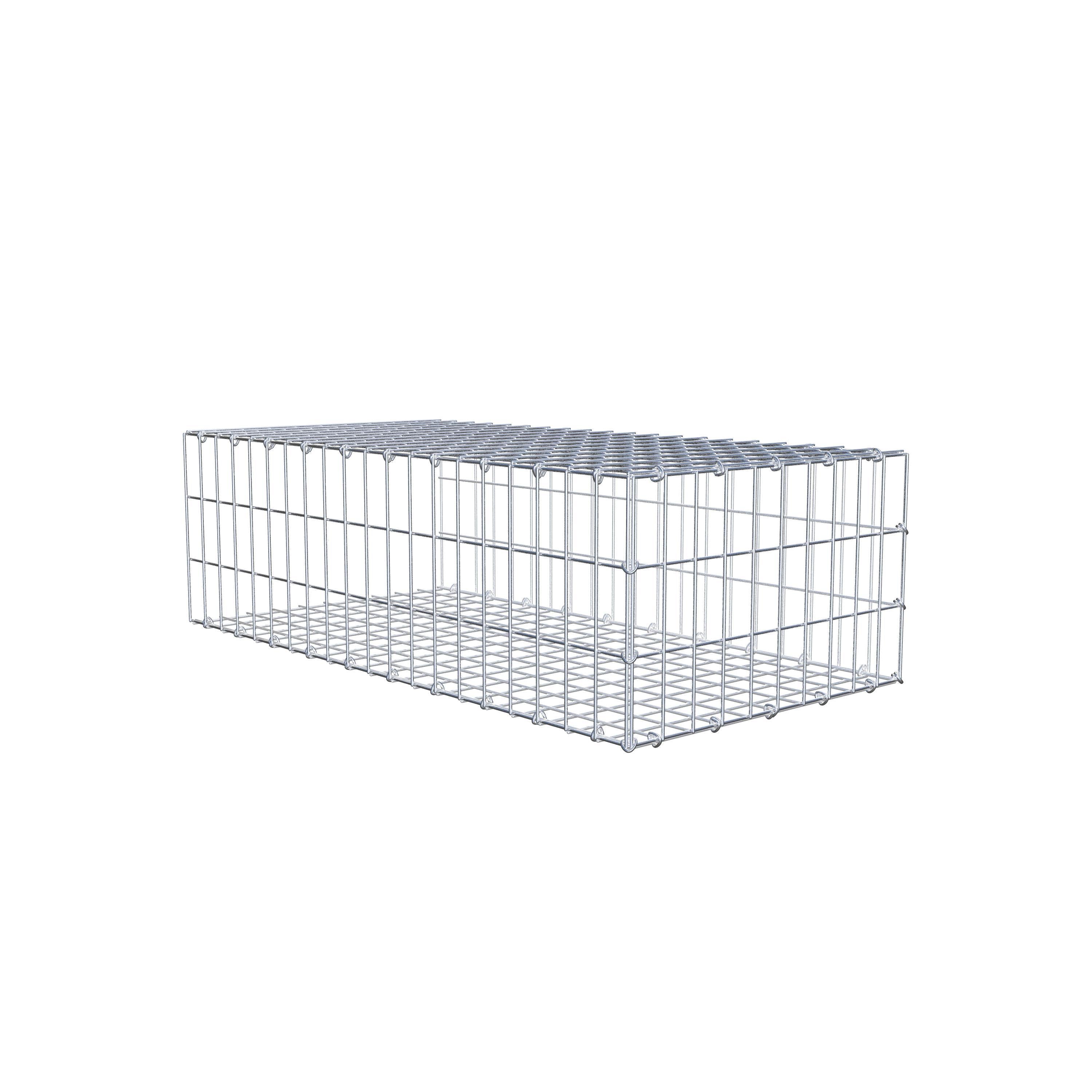 Gabion monté type 2 100 cm x 30 cm x 50 cm, maille 5 cm x 10 cm, anneau en C