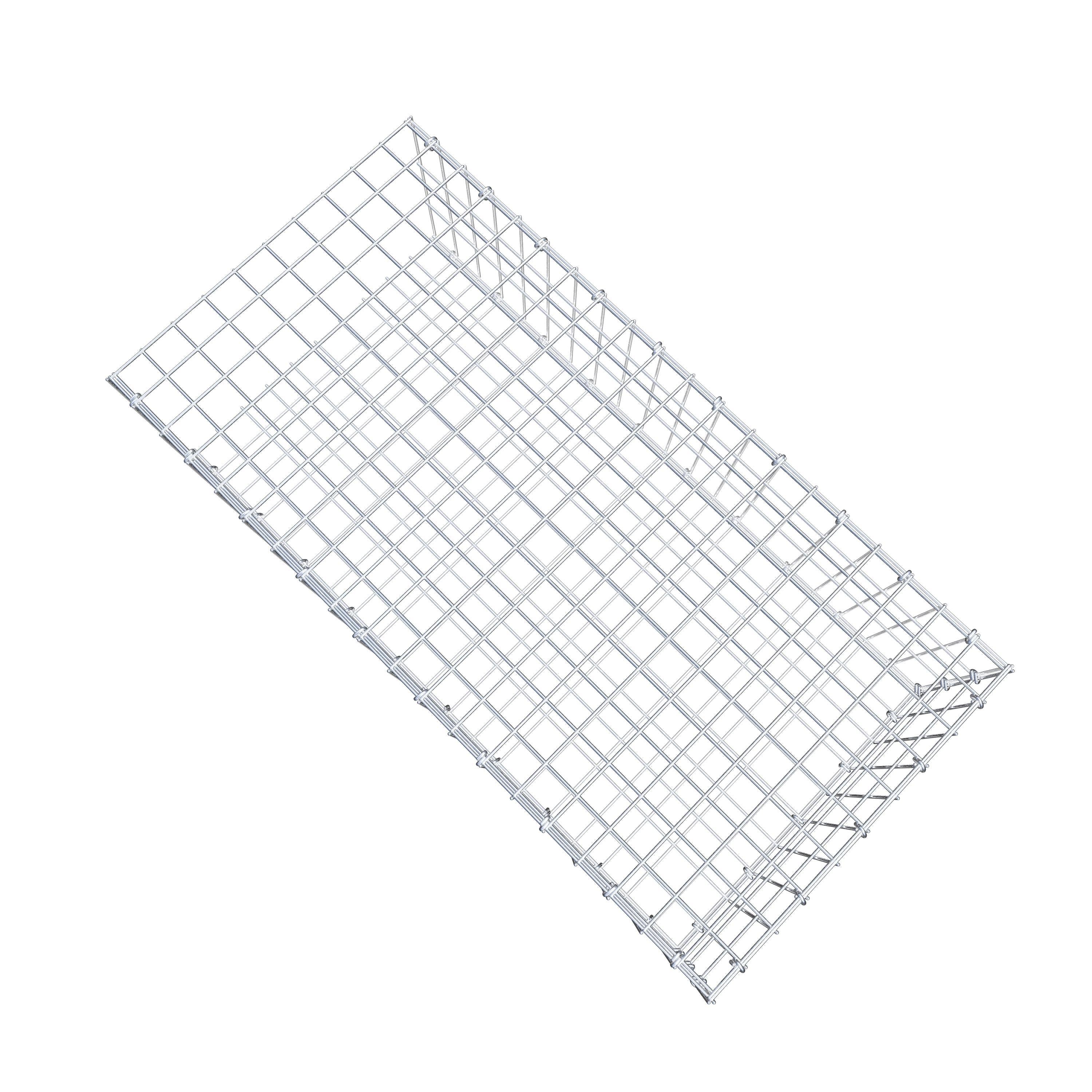 Gabion monté type 2 100 cm x 30 cm x 50 cm, maille 5 cm x 10 cm, anneau en C