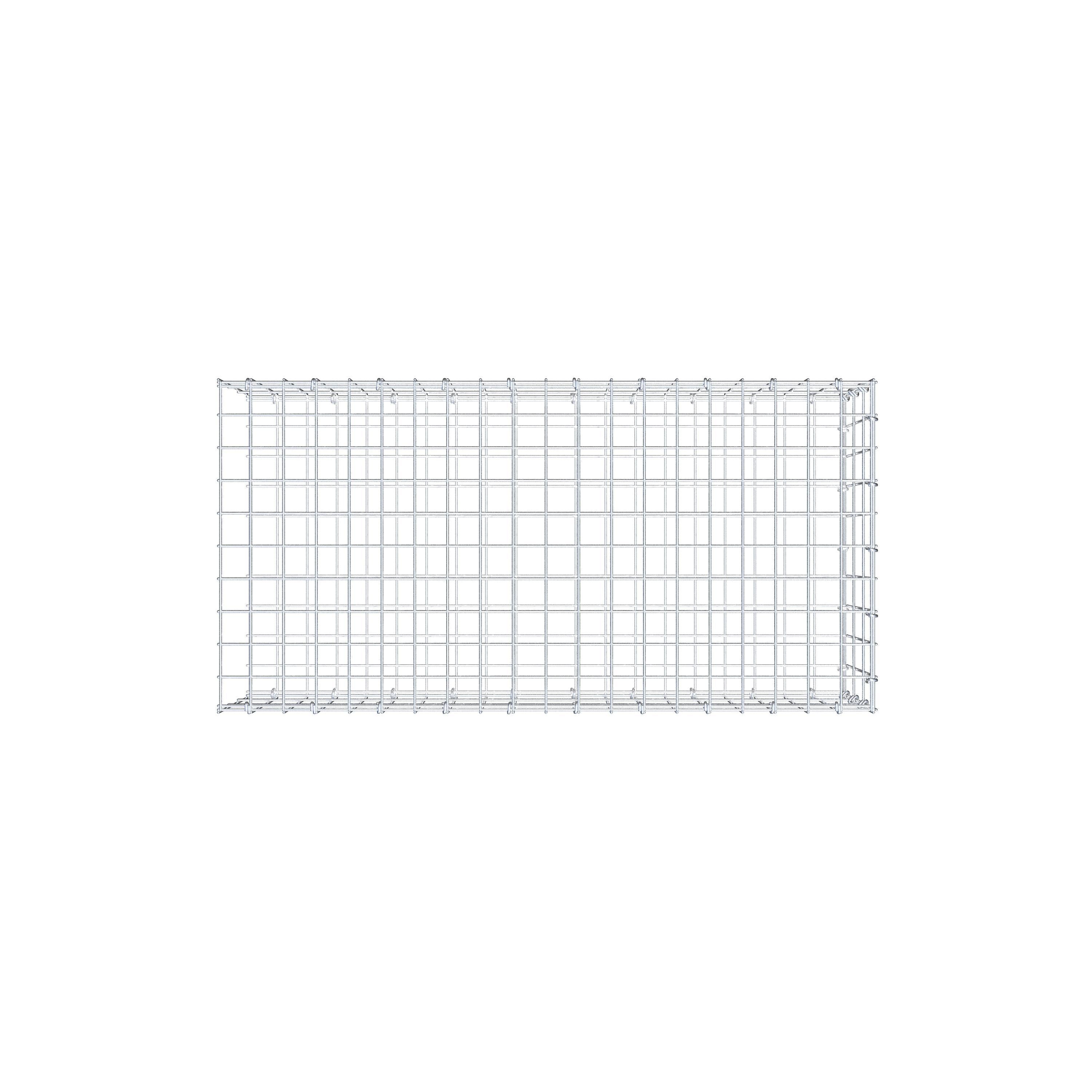 Gabion monté type 2 100 cm x 30 cm x 50 cm, maille 5 cm x 10 cm, anneau en C