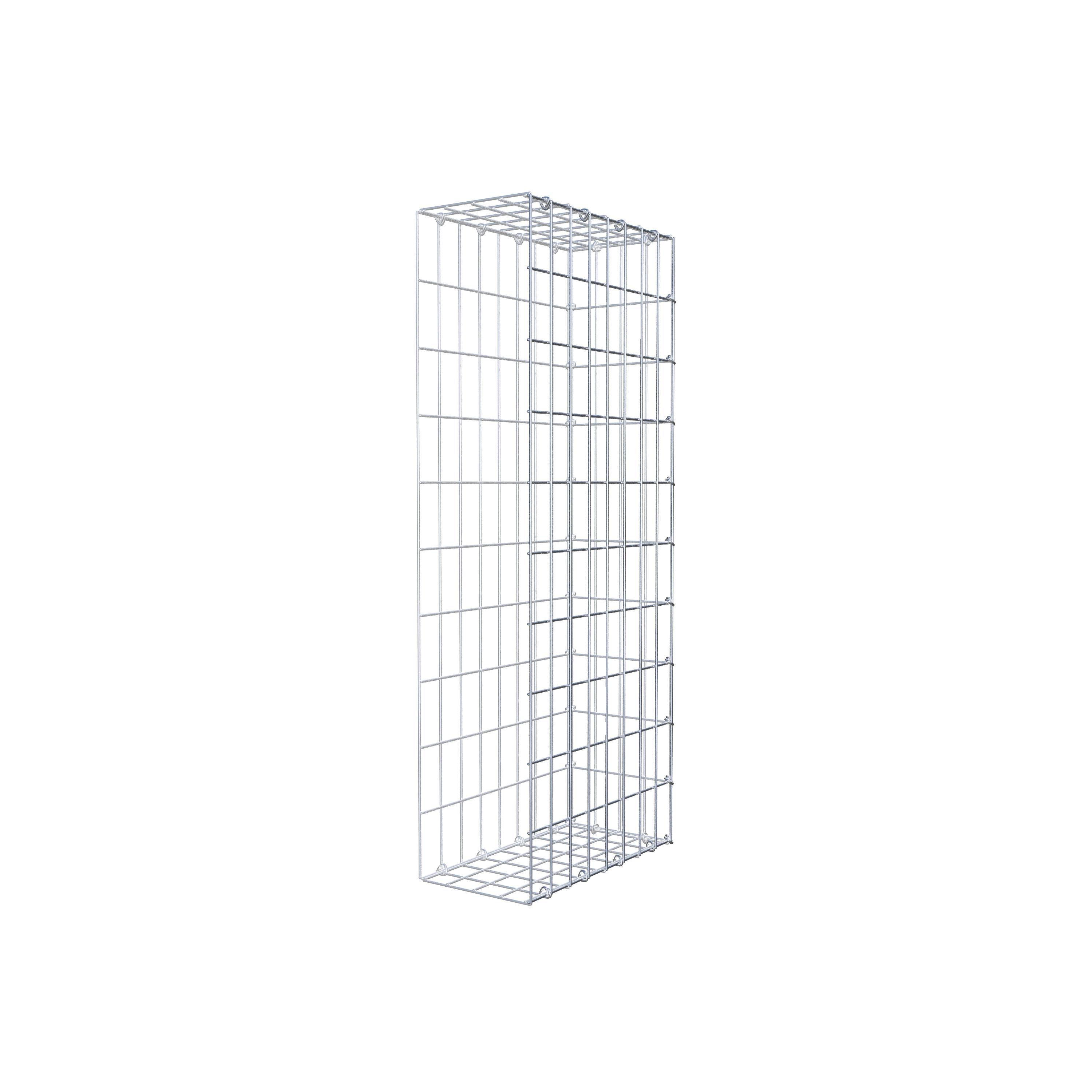 Gabion monté type 2 100 cm x 40 cm x 20 cm, maille 5 cm x 10 cm, anneau en C