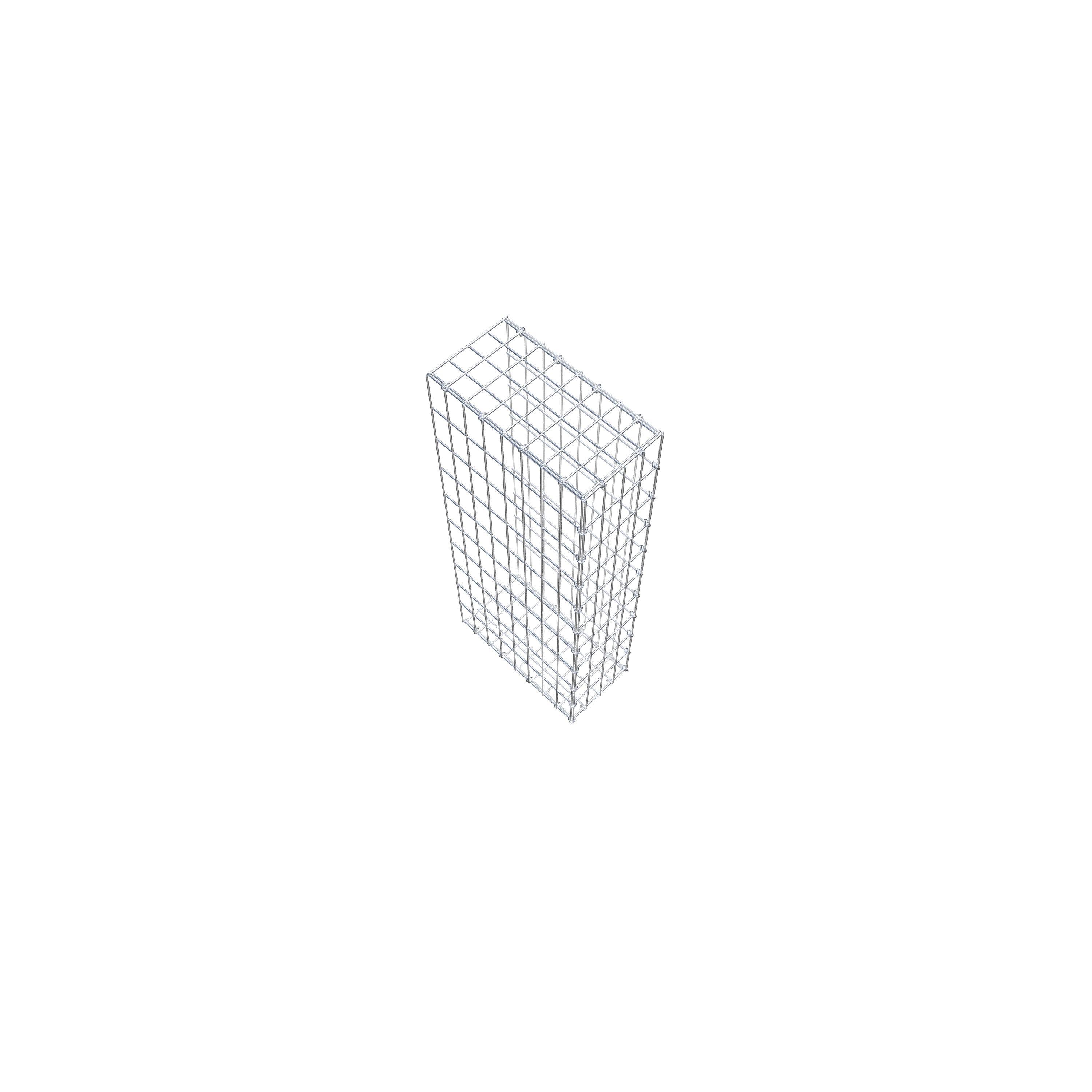 Gabion monté type 2 100 cm x 40 cm x 20 cm, maille 5 cm x 10 cm, anneau en C