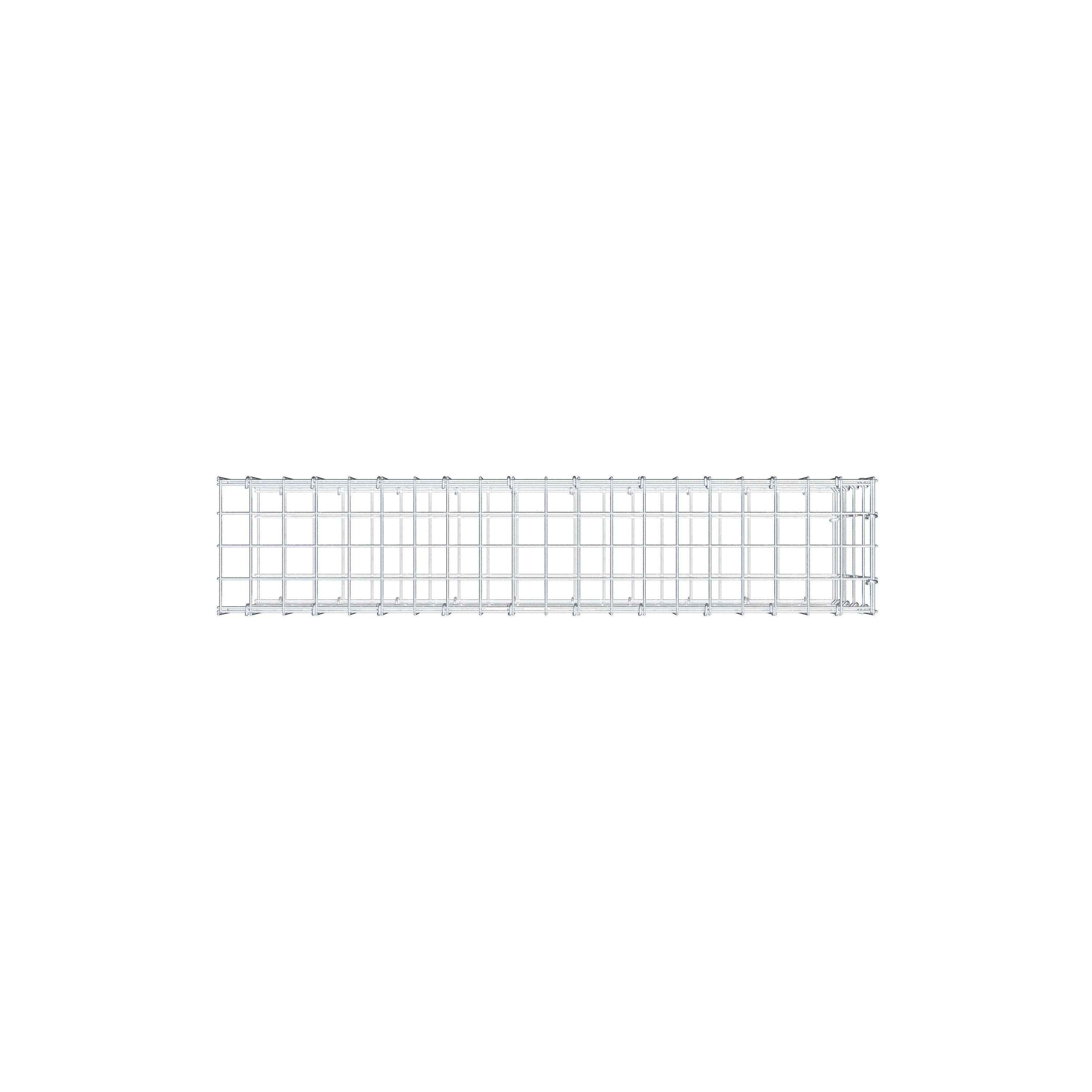 Gabion monté type 2 100 cm x 40 cm x 20 cm, maille 5 cm x 10 cm, anneau en C