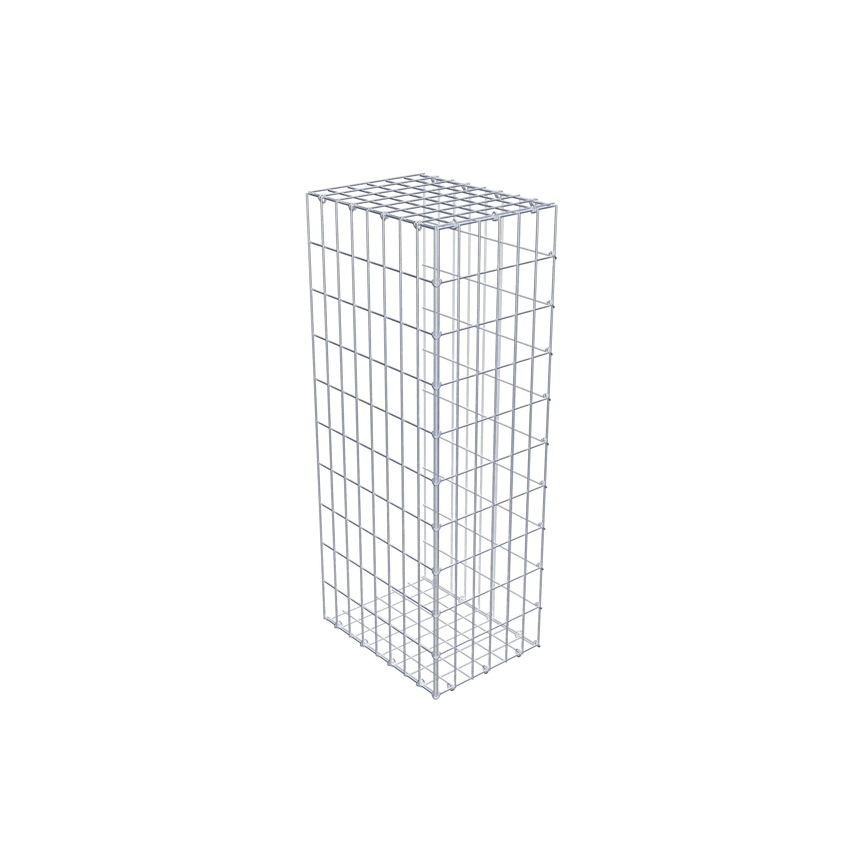 Gabion monté type 2 100 cm x 40 cm x 30 cm, maille 5 cm x 10 cm, anneau en C