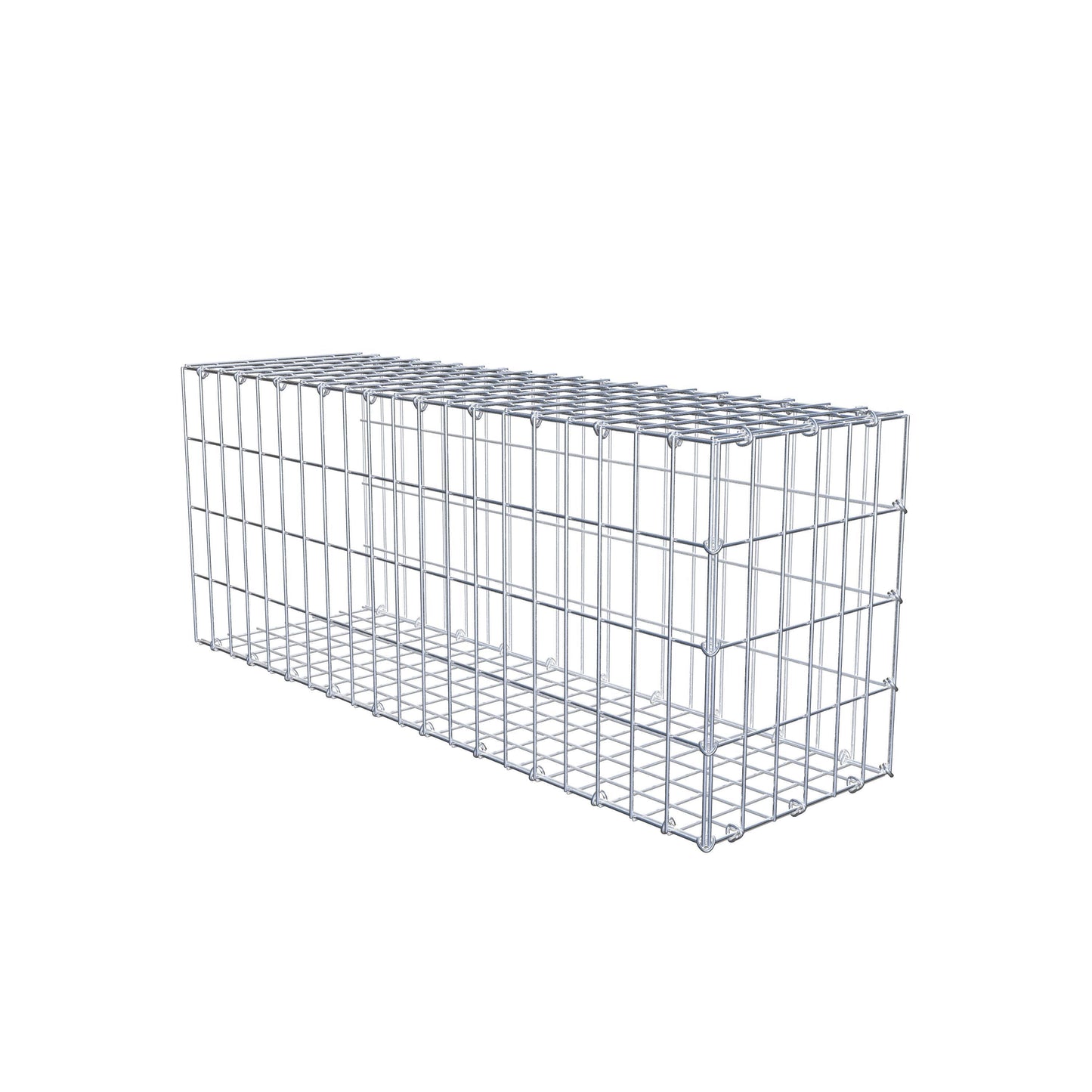 Monteret gabion type 2 100 cm x 40 cm x 30 cm, maskestørrelse 5 cm x 10 cm, C-ring