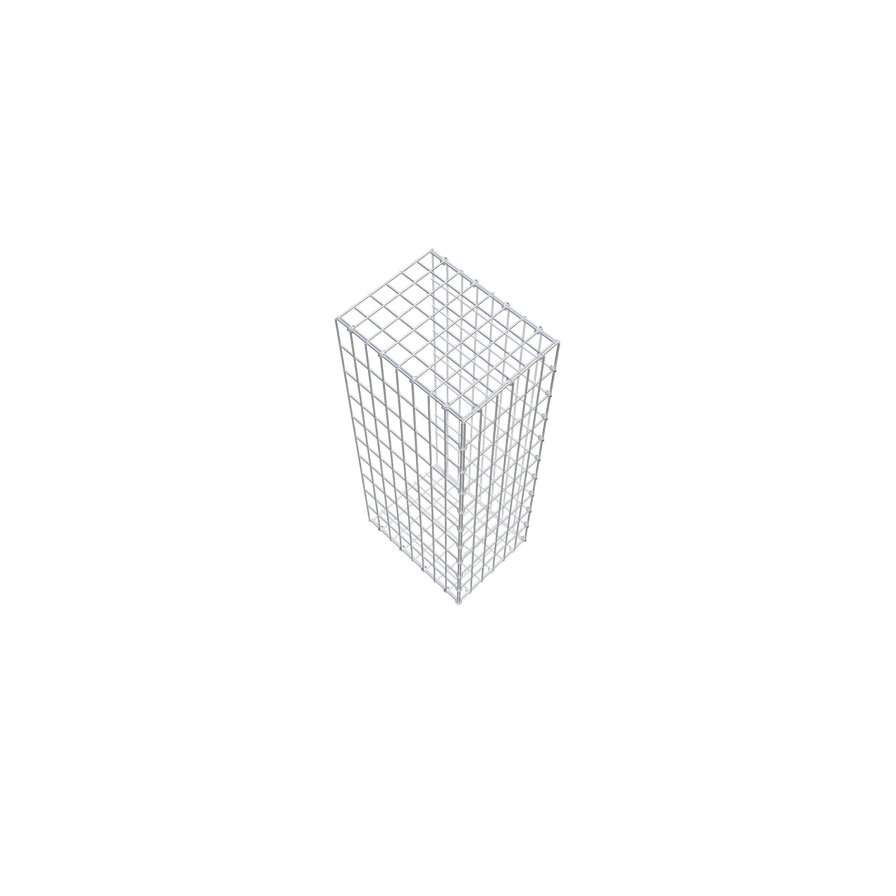 Gabion monté type 2 100 cm x 40 cm x 30 cm, maille 5 cm x 10 cm, anneau en C