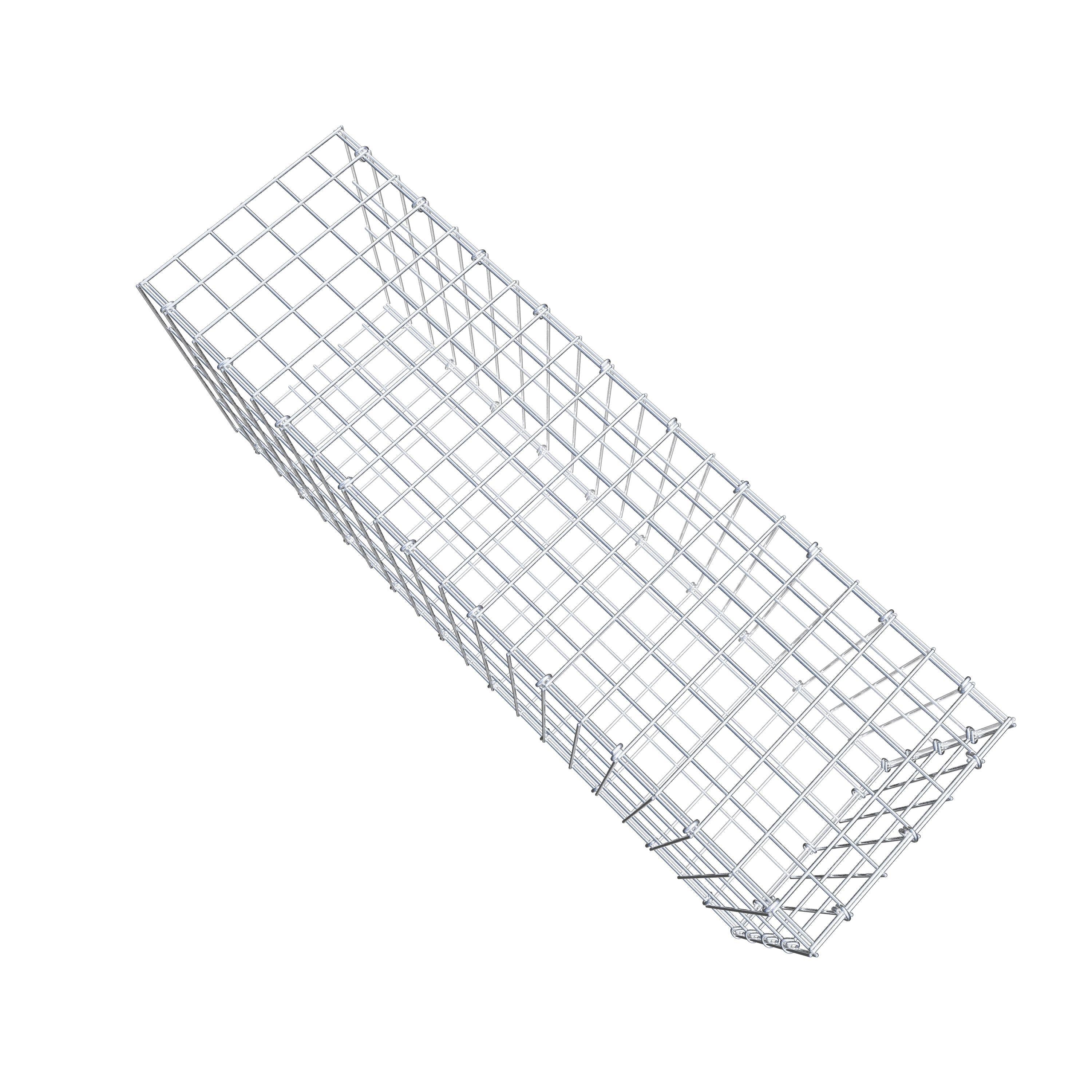 Gabion monté type 2 100 cm x 40 cm x 30 cm, maille 5 cm x 10 cm, anneau en C