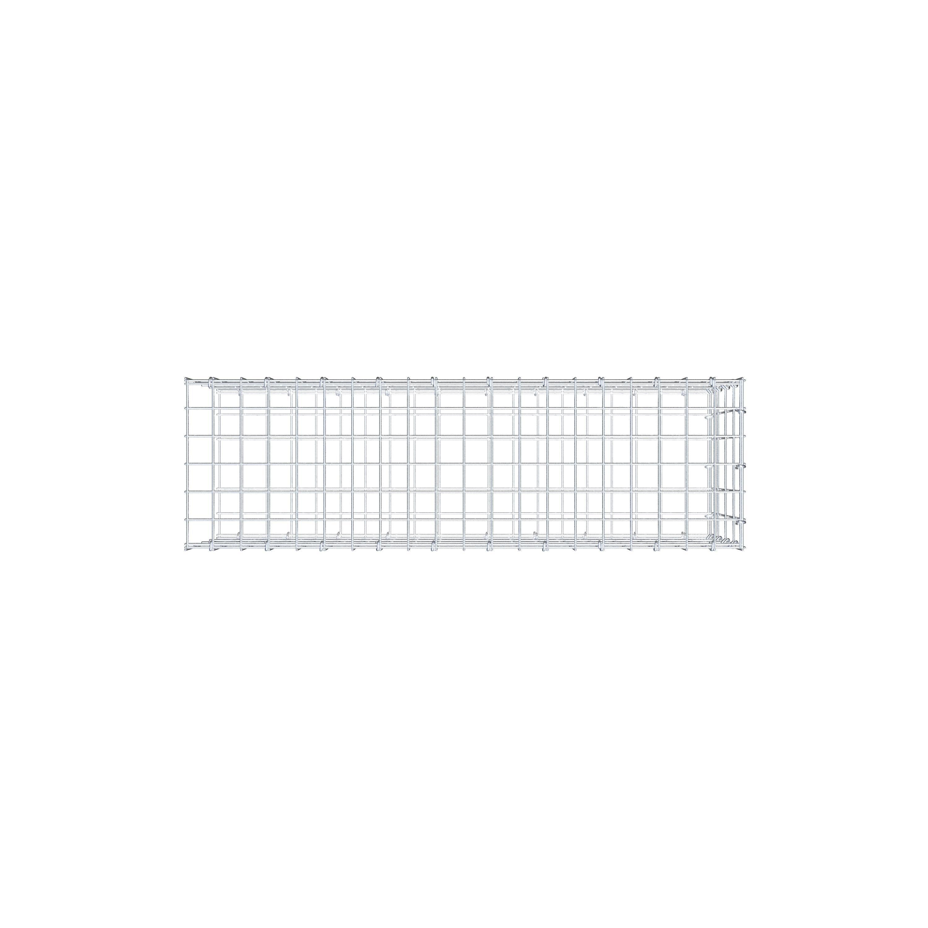 Gabion monté type 2 100 cm x 40 cm x 30 cm, maille 5 cm x 10 cm, anneau en C