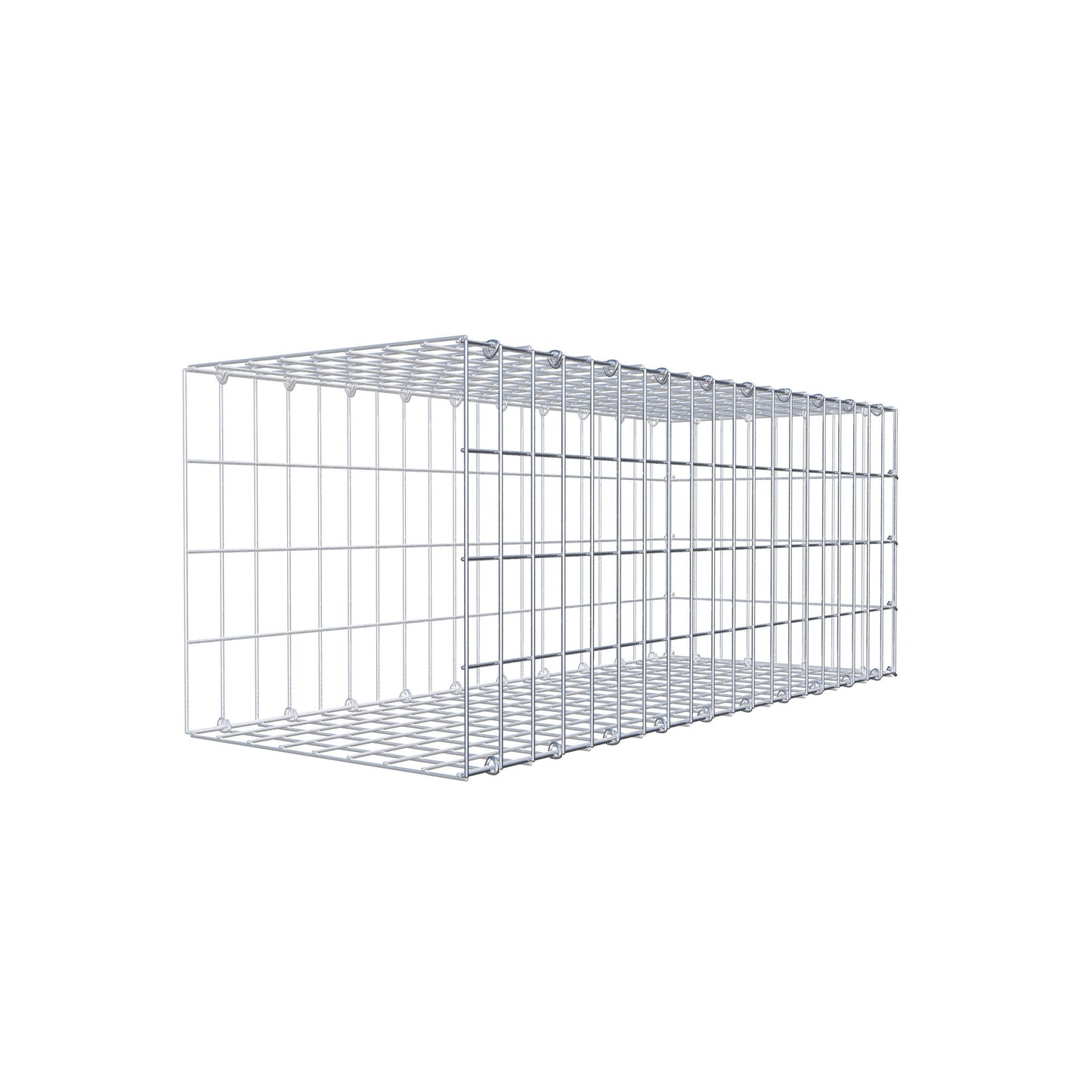 Mounted gabion type 2 100 cm x 40 cm x 40 cm, mesh size 5 cm x 10 cm, C-ring