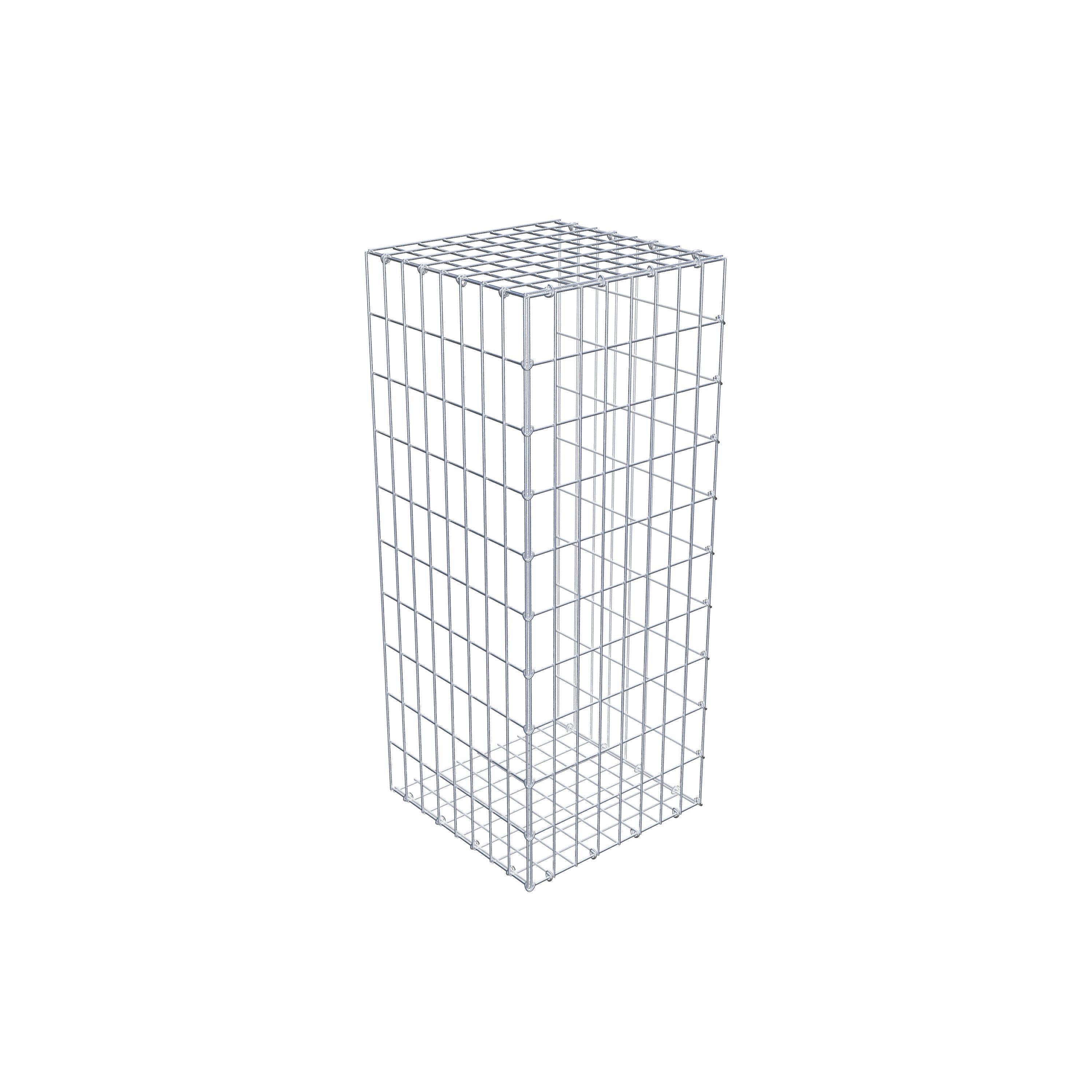 Gabion monté type 2 100 cm x 40 cm x 40 cm, maille 5 cm x 10 cm, anneau en C