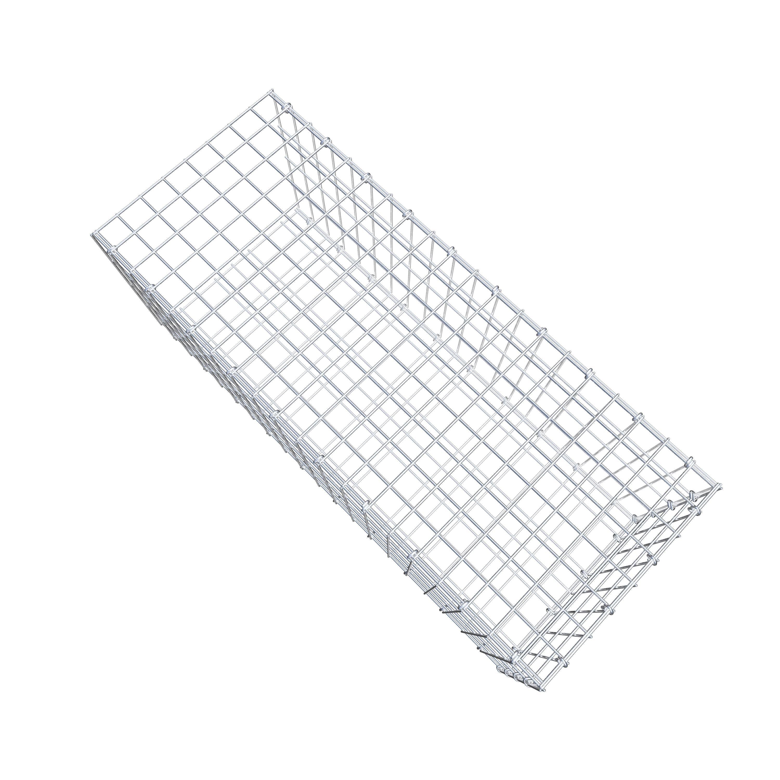 Gabion monté type 2 100 cm x 40 cm x 40 cm, maille 5 cm x 10 cm, anneau en C