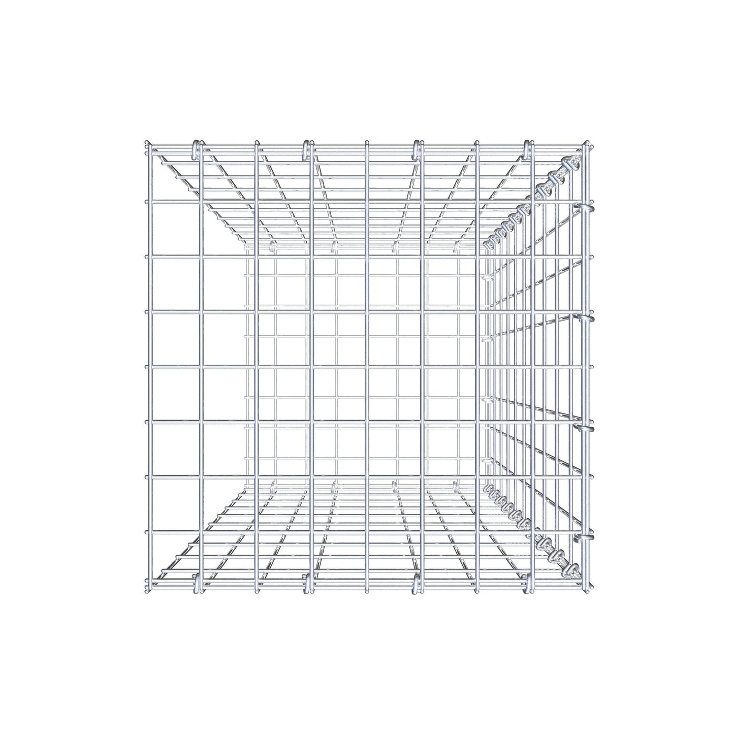 Mounted gabion type 2 100 cm x 40 cm x 40 cm, mesh size 5 cm x 10 cm, C-ring