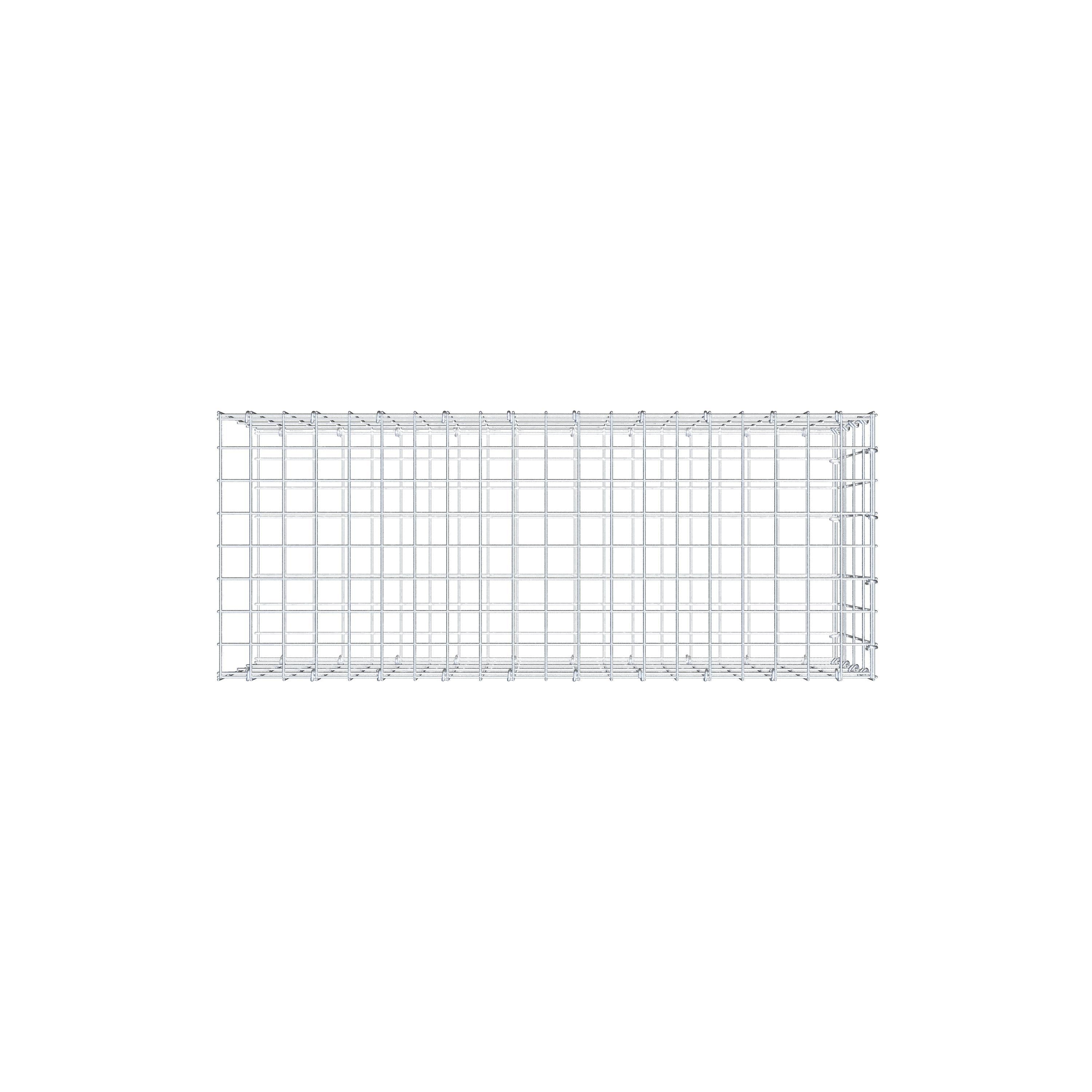 Gabion monté type 2 100 cm x 40 cm x 40 cm, maille 5 cm x 10 cm, anneau en C