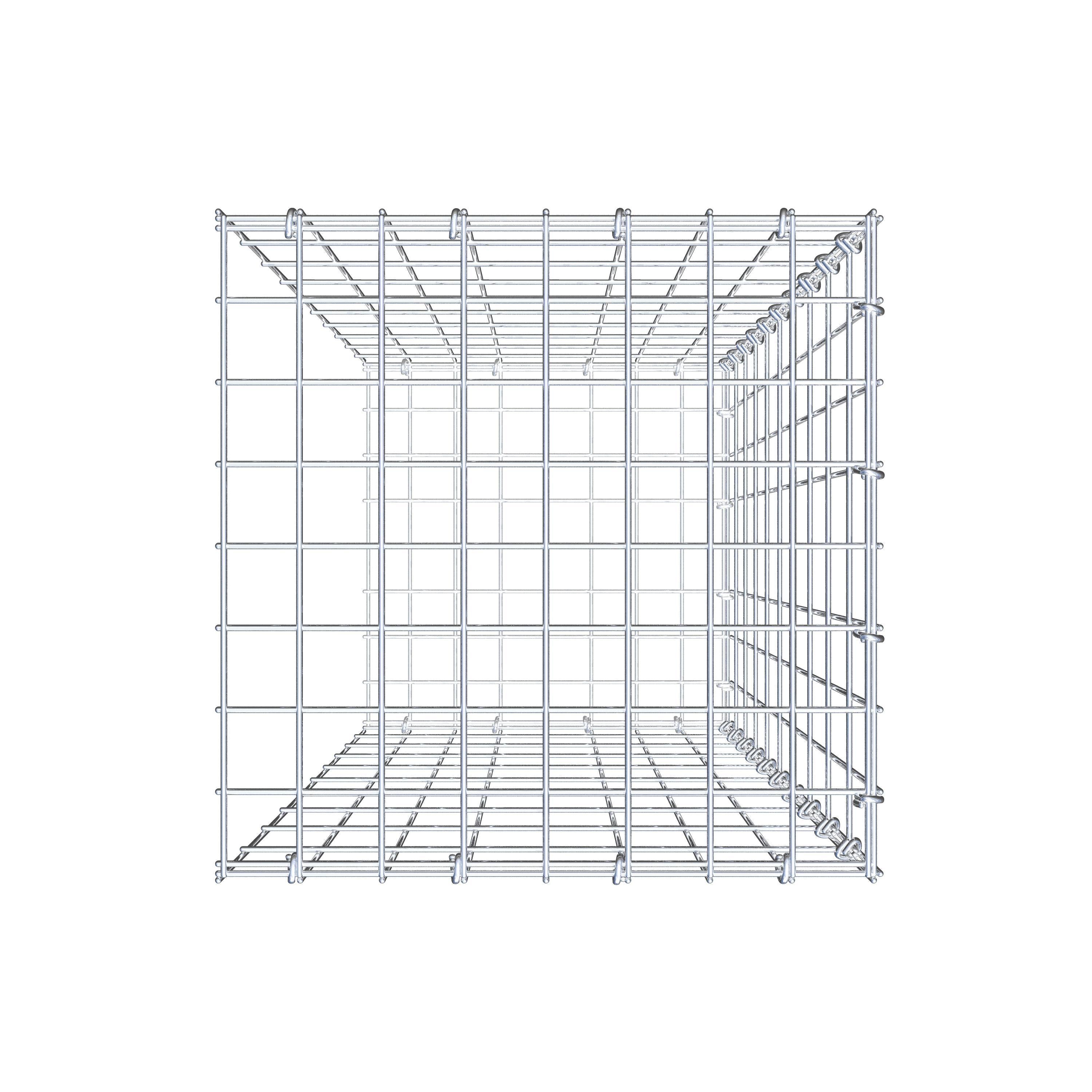 Gabion monté type 2 100 cm x 40 cm x 40 cm, maille 5 cm x 10 cm, anneau en C