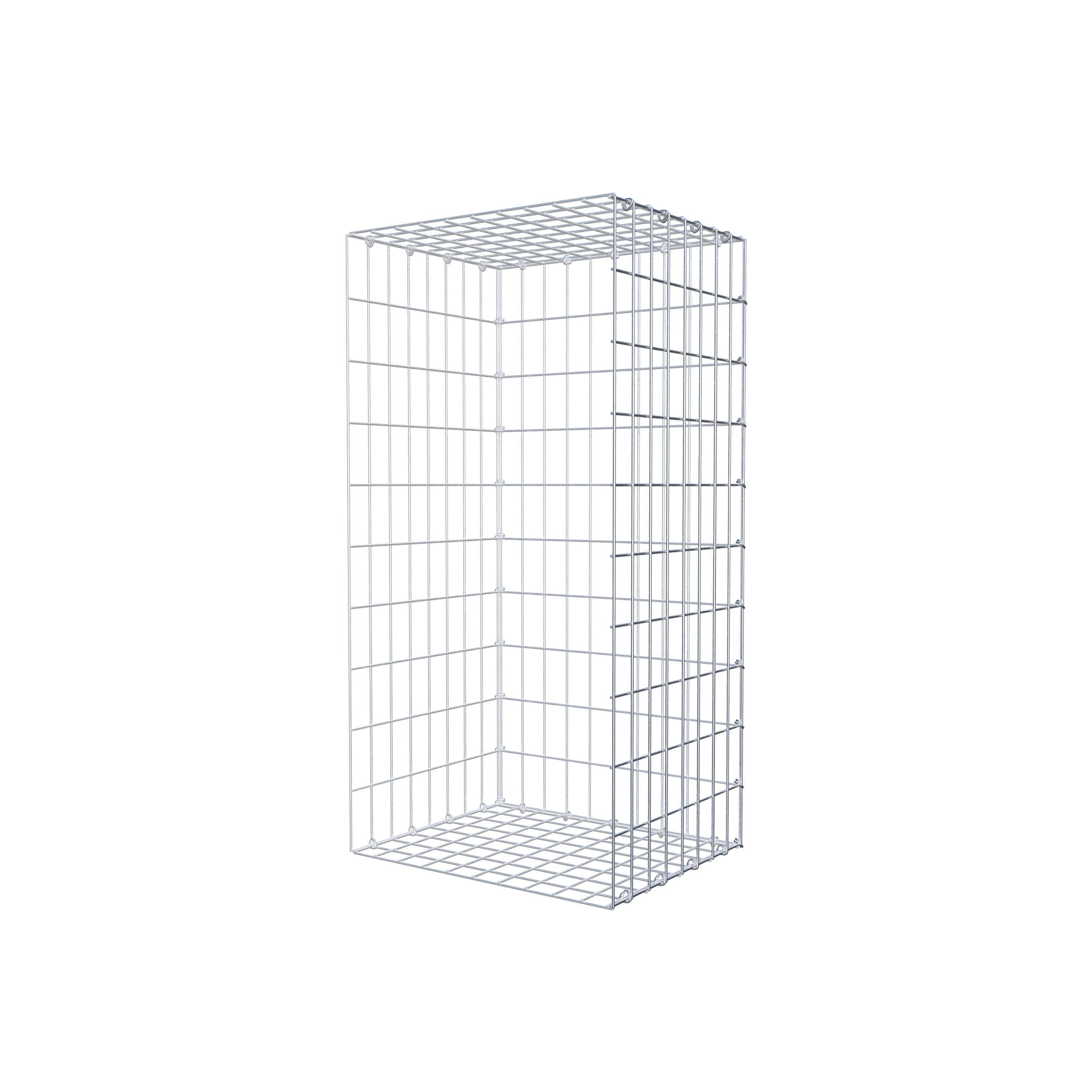 Gabion monté type 2 100 cm x 40 cm x 50 cm, maille 5 cm x 10 cm, anneau en C