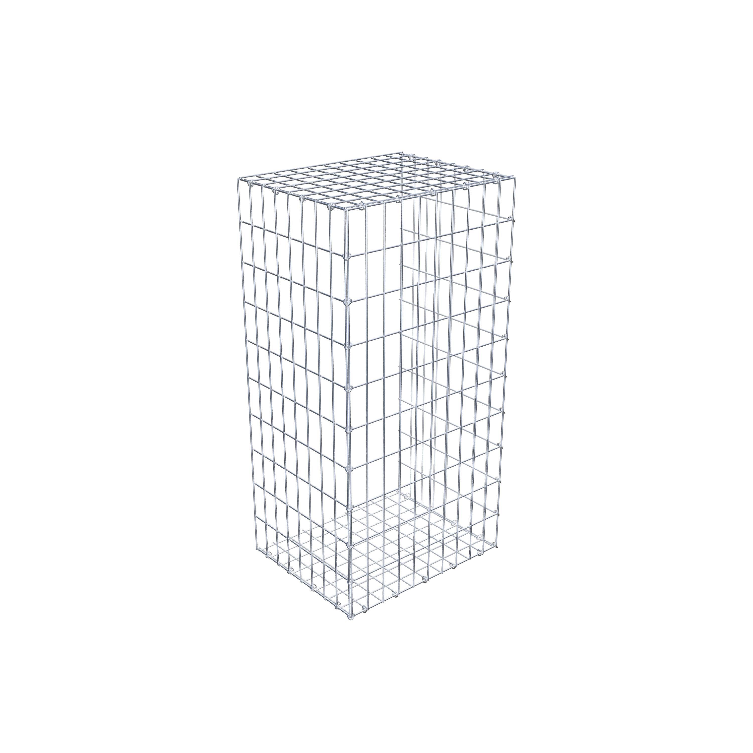 Gabion monté type 2 100 cm x 40 cm x 50 cm, maille 5 cm x 10 cm, anneau en C