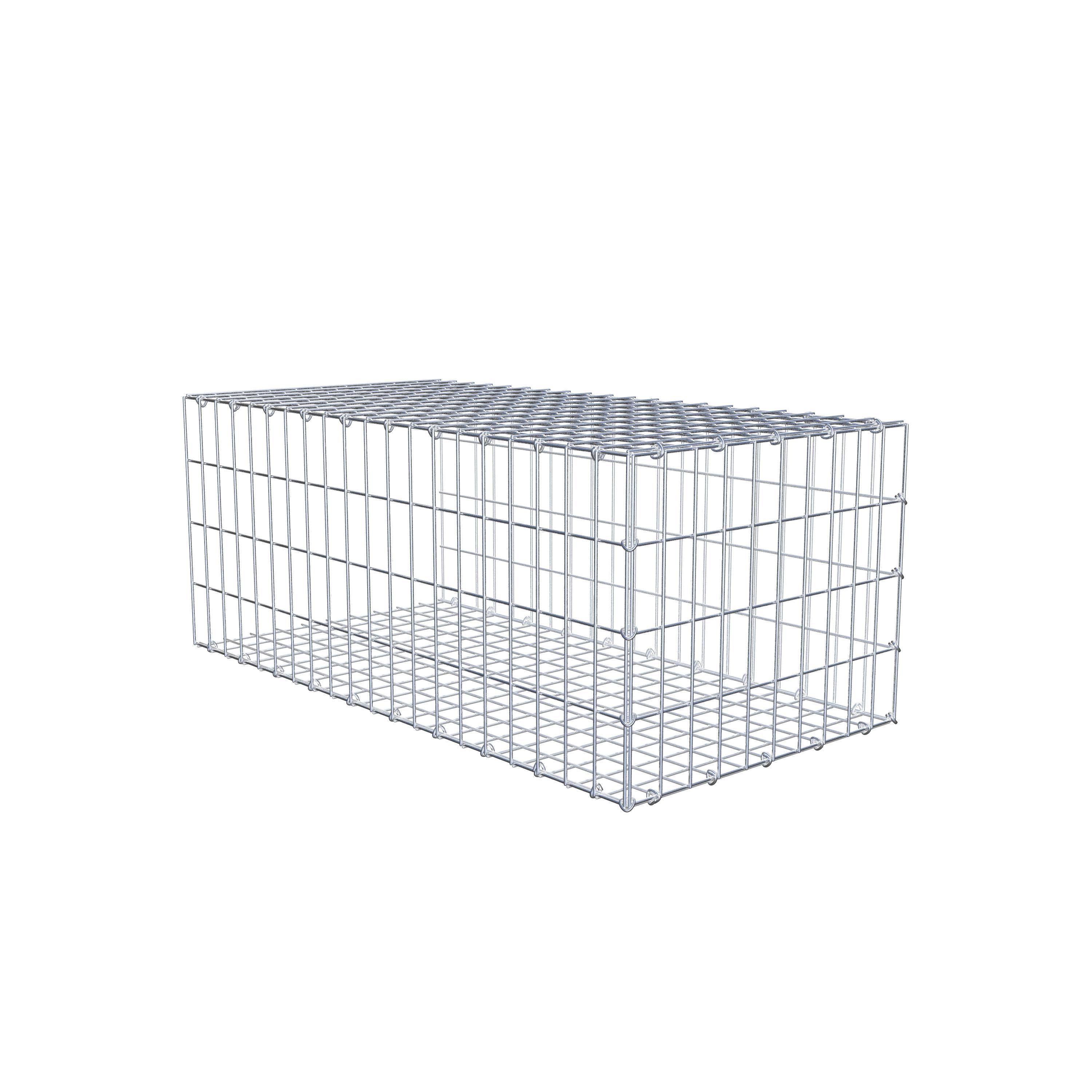 Gabion monté type 2 100 cm x 40 cm x 50 cm, maille 5 cm x 10 cm, anneau en C