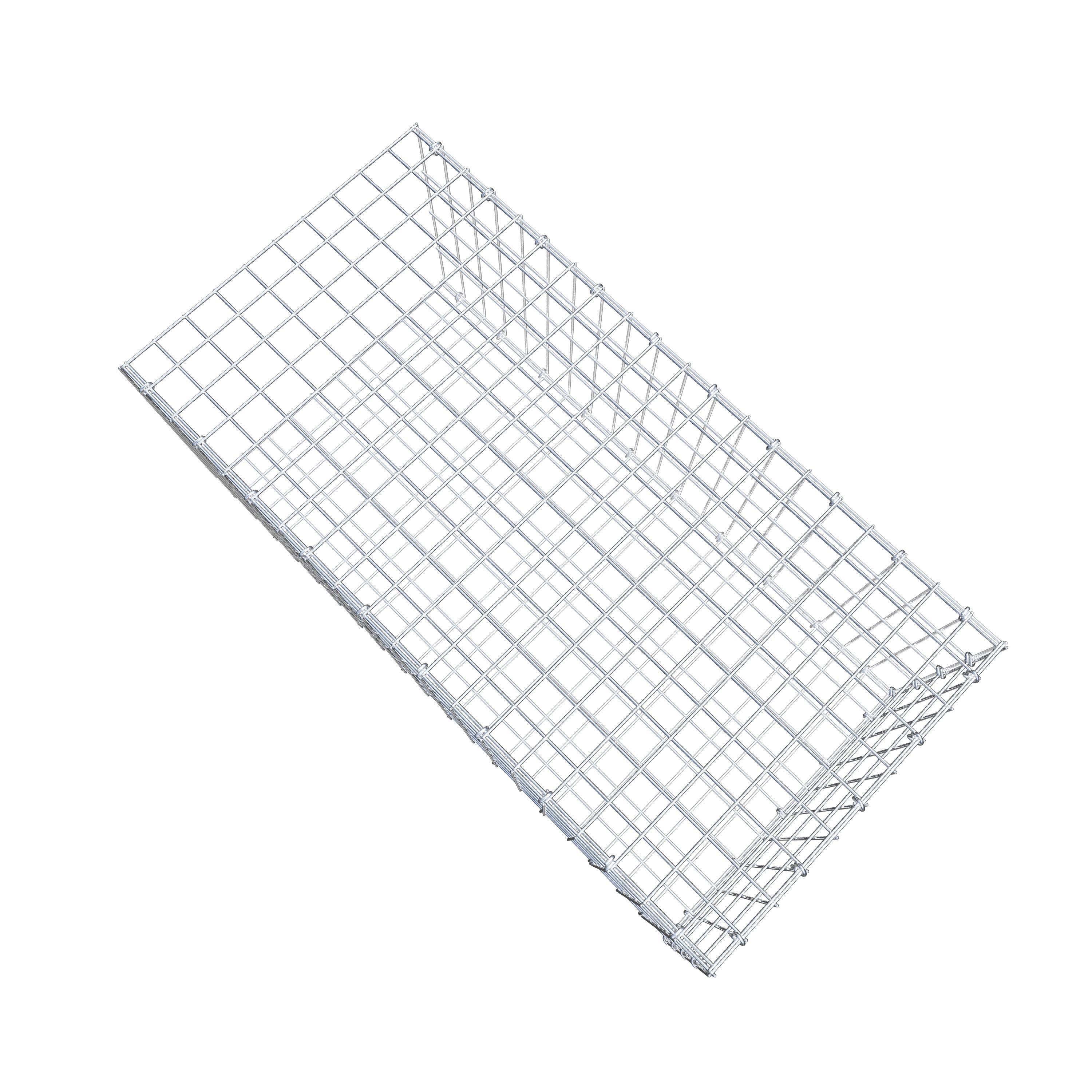 Gabion monté type 2 100 cm x 40 cm x 50 cm, maille 5 cm x 10 cm, anneau en C