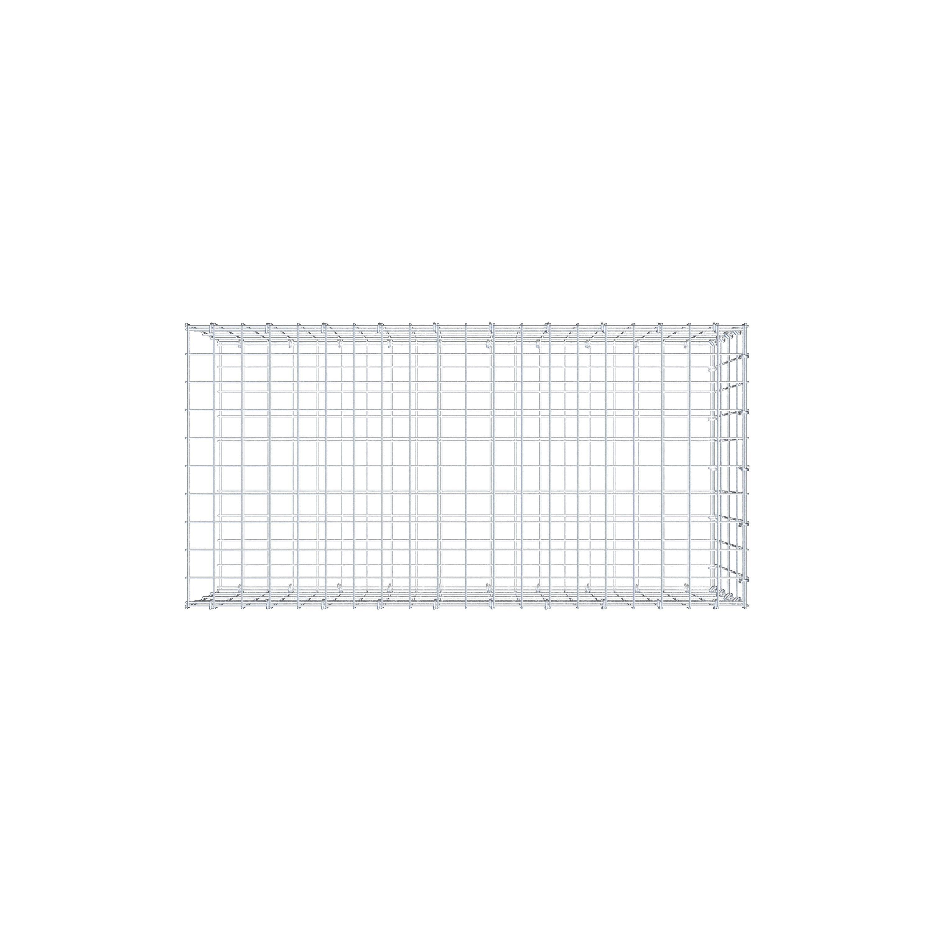 Gabion monté type 2 100 cm x 40 cm x 50 cm, maille 5 cm x 10 cm, anneau en C