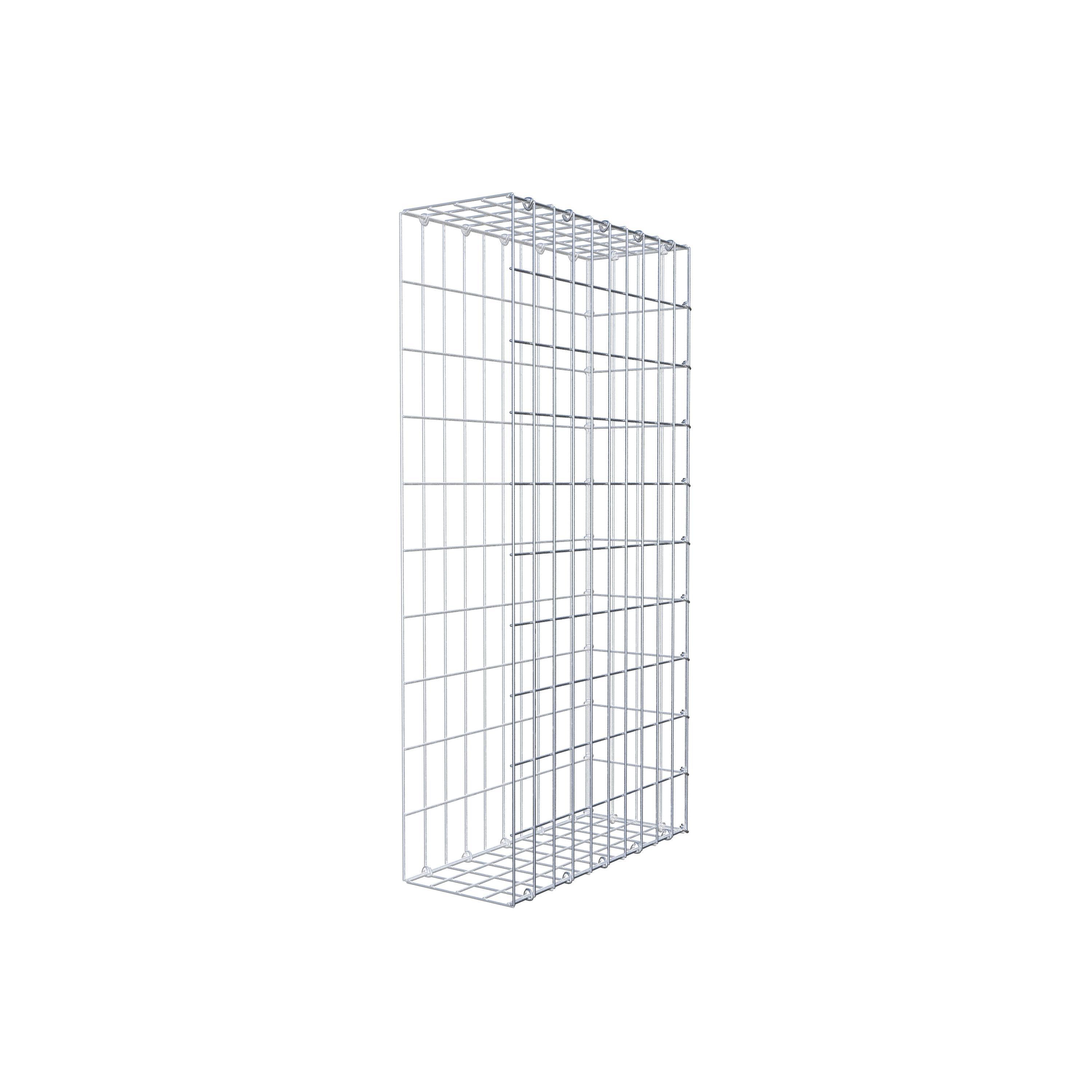 Gabion monté type 2 100 cm x 50 cm x 20 cm, maille 5 cm x 10 cm, anneau en C