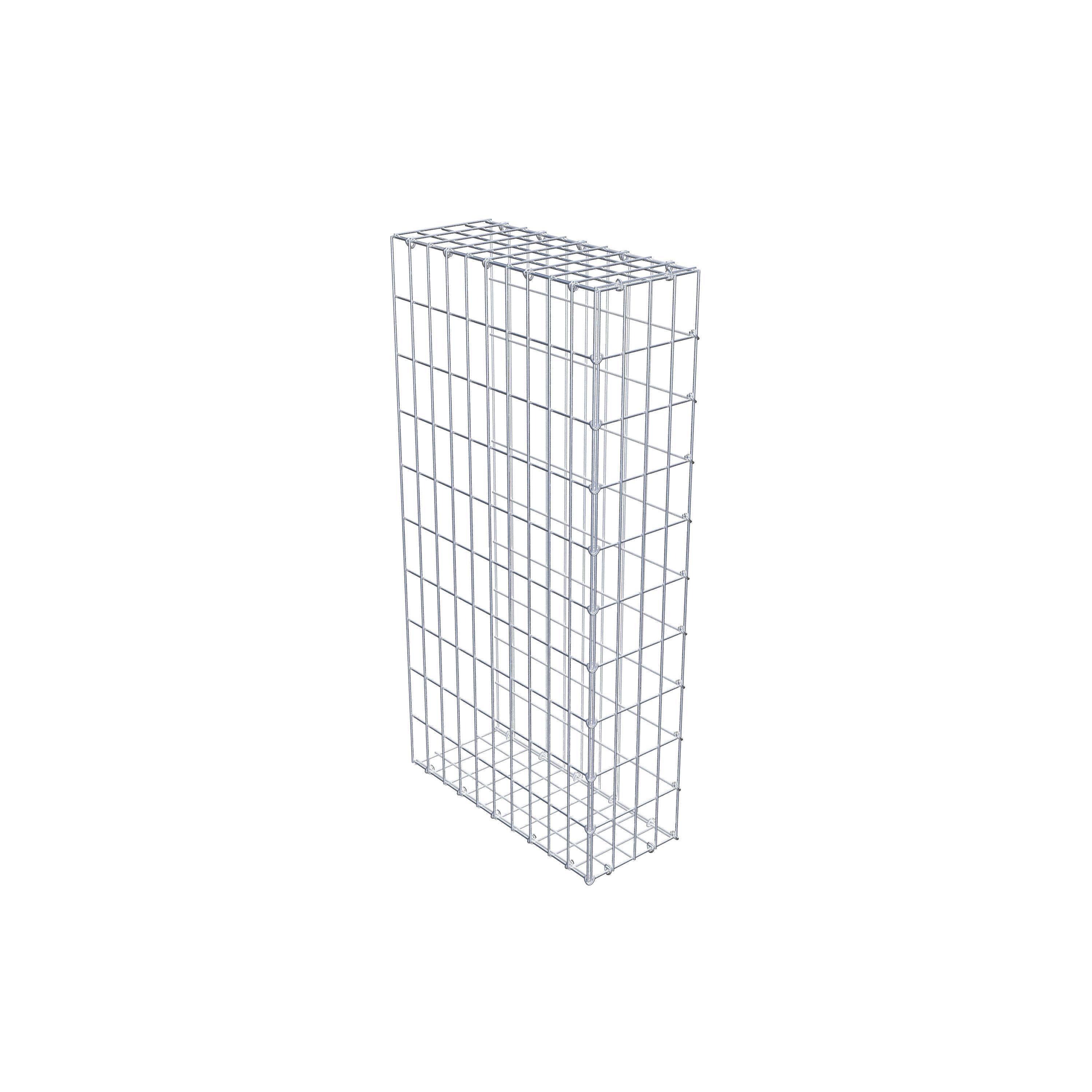 Gabion monté type 2 100 cm x 50 cm x 20 cm, maille 5 cm x 10 cm, anneau en C