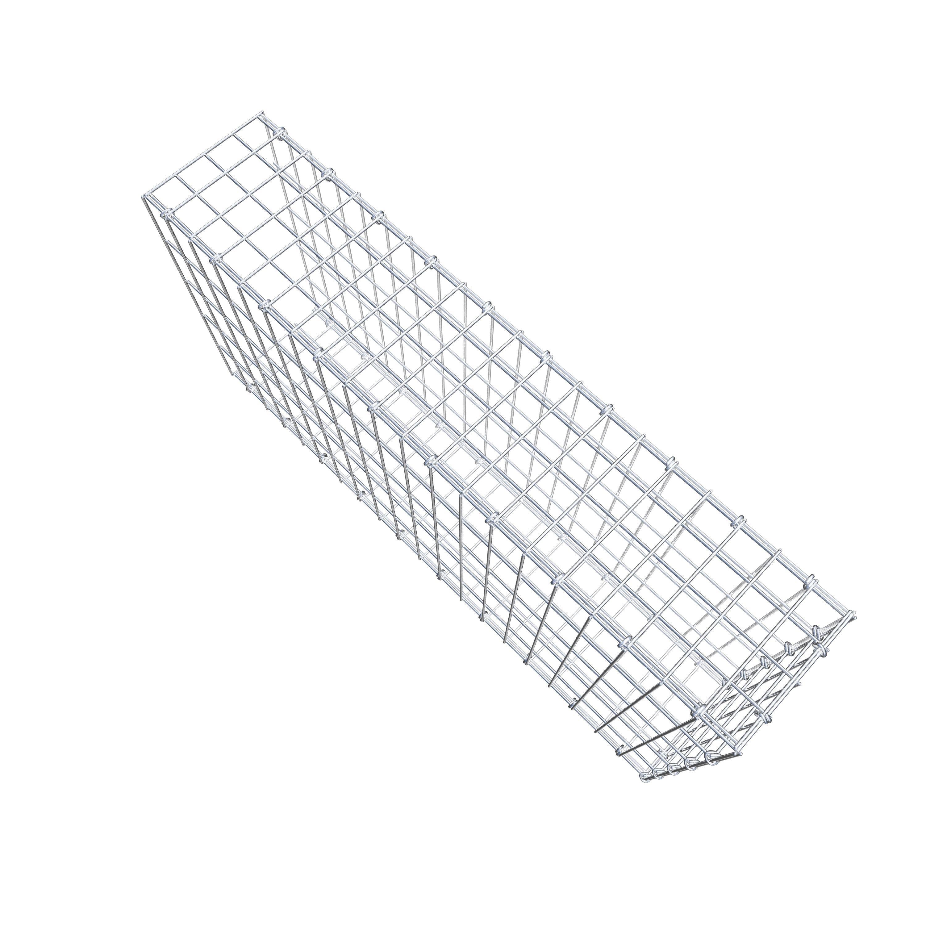 Gabion monté type 2 100 cm x 50 cm x 20 cm, maille 5 cm x 10 cm, anneau en C