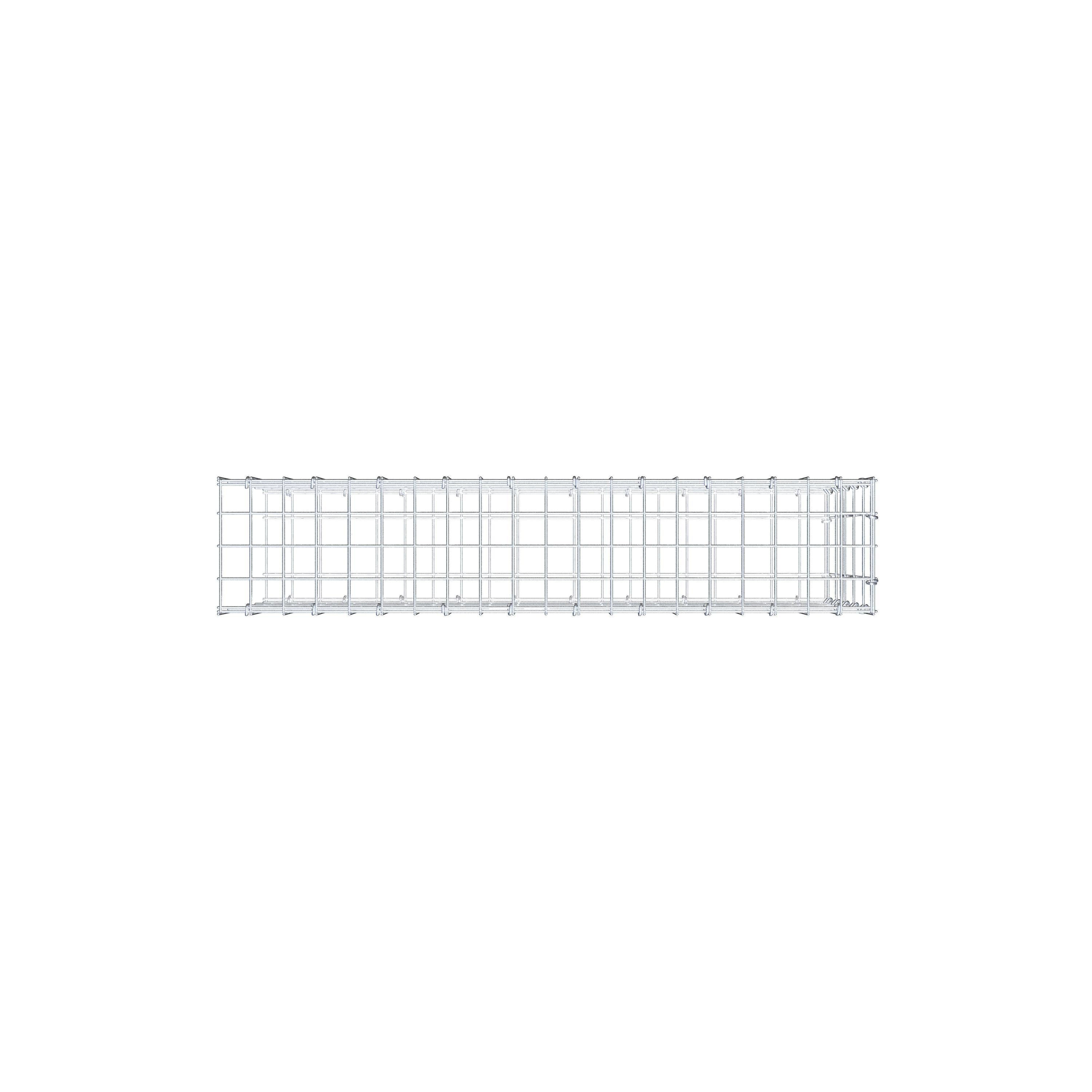 Gabion monté type 2 100 cm x 50 cm x 20 cm, maille 5 cm x 10 cm, anneau en C